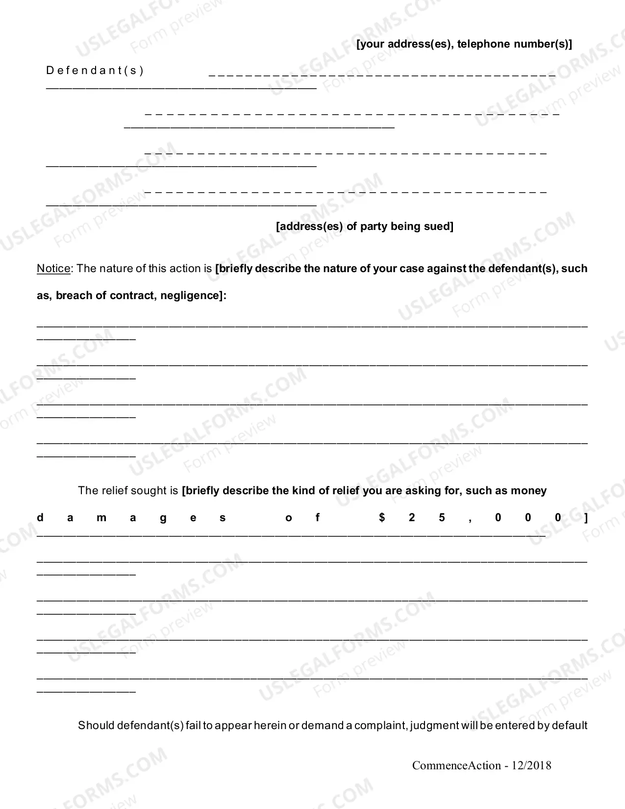 Preview How to Commence a Civil Action