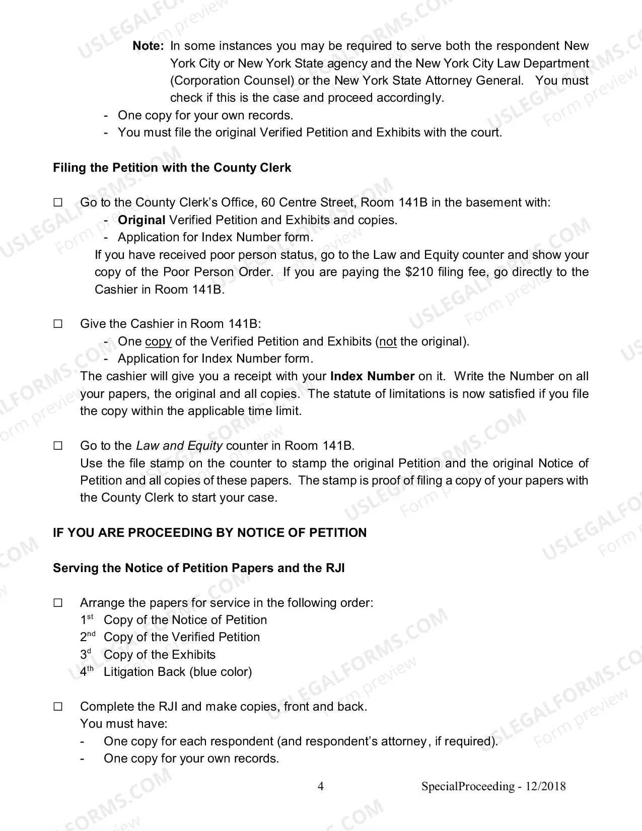 Preview How to Start a Special Proceeding