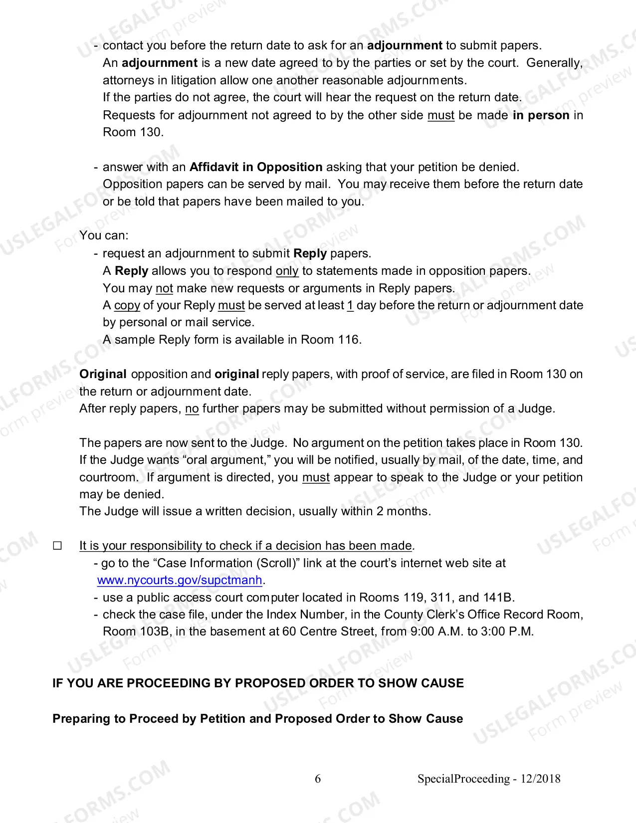 Preview How to Start a Special Proceeding