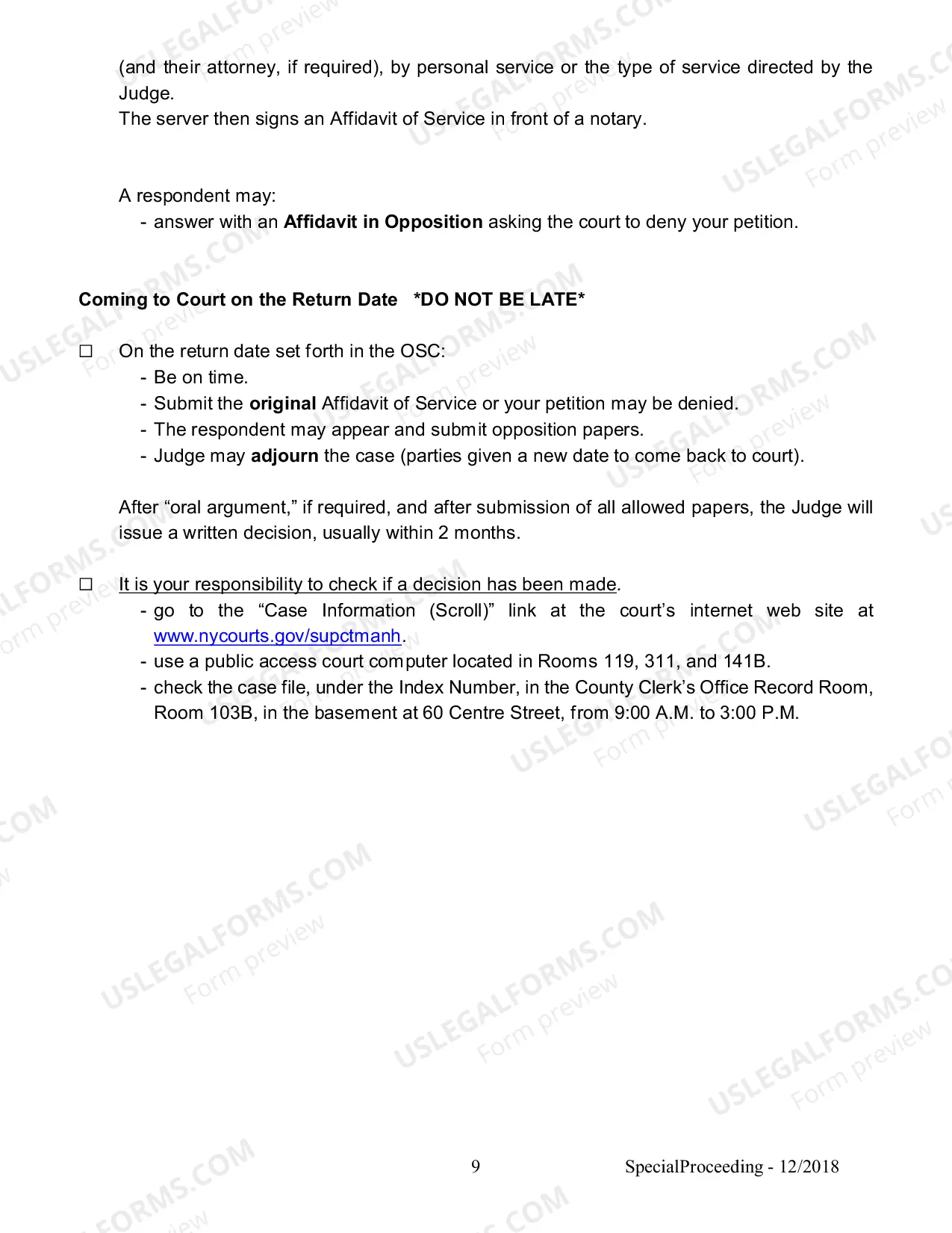Preview How to Start a Special Proceeding
