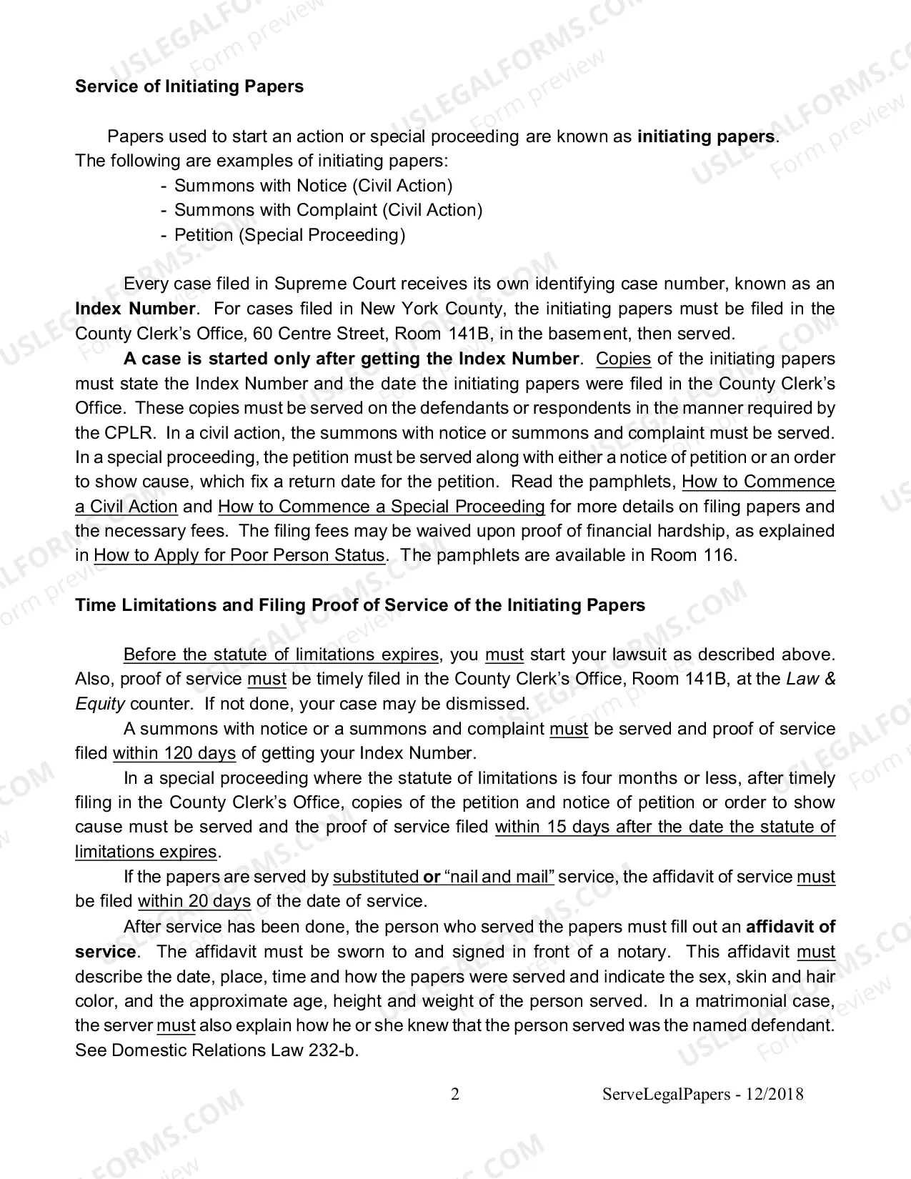 Preview How to Serve Legal Papers