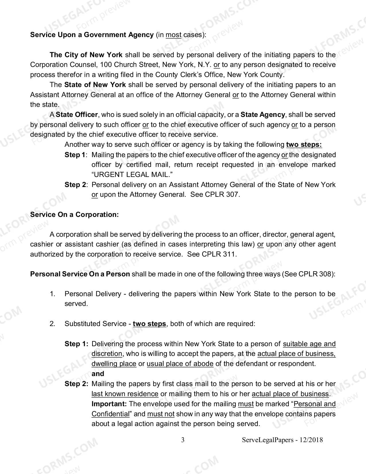 Preview How to Serve Legal Papers