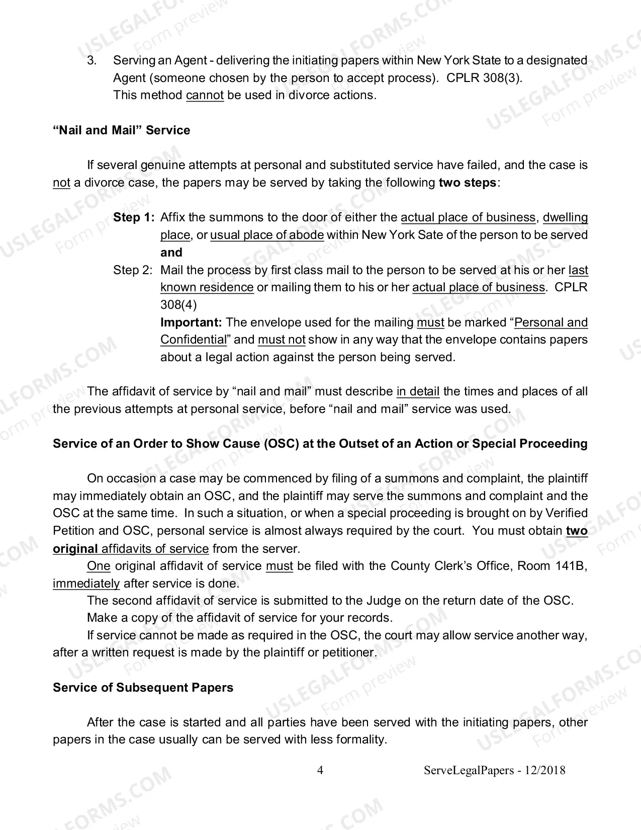 Preview How to Serve Legal Papers