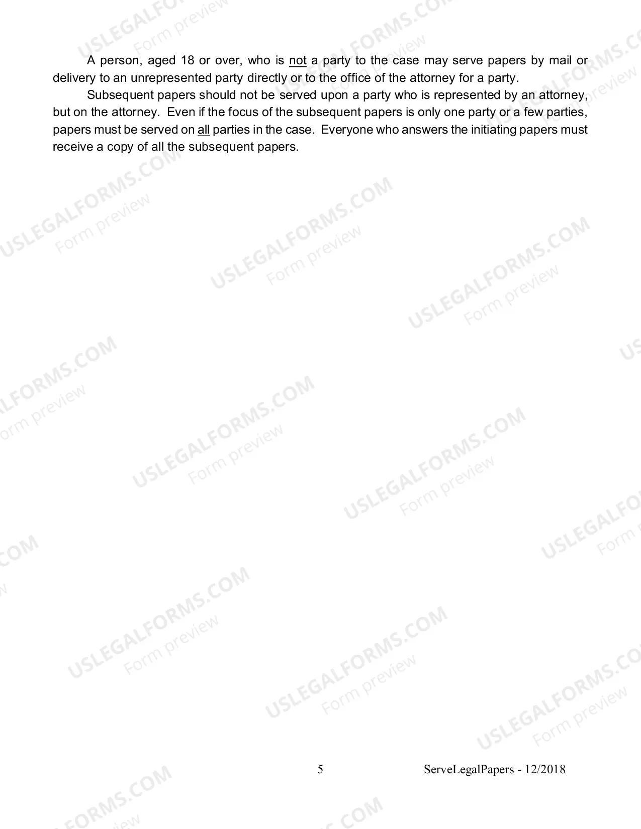 Preview How to Serve Legal Papers
