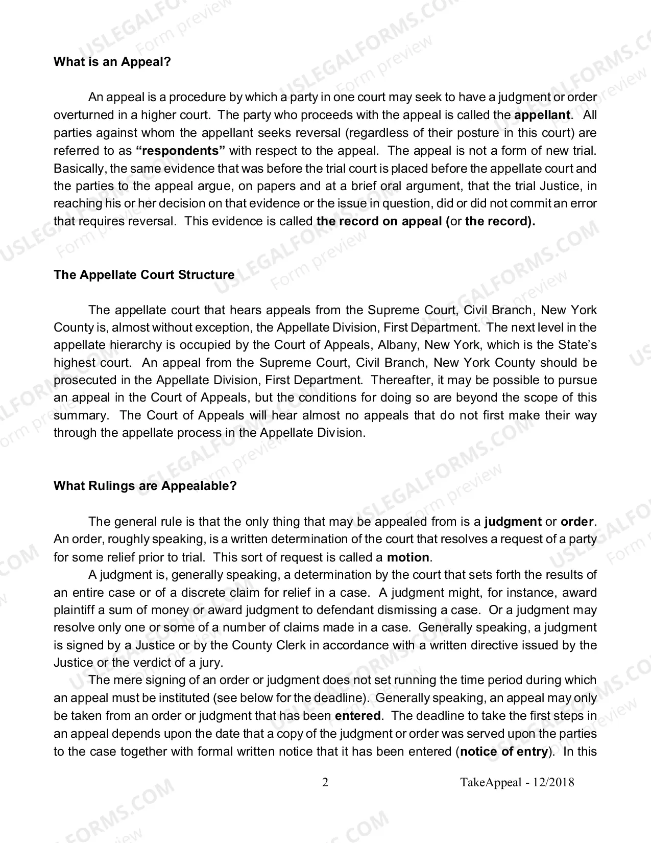 Preview How to Take an Appeal
