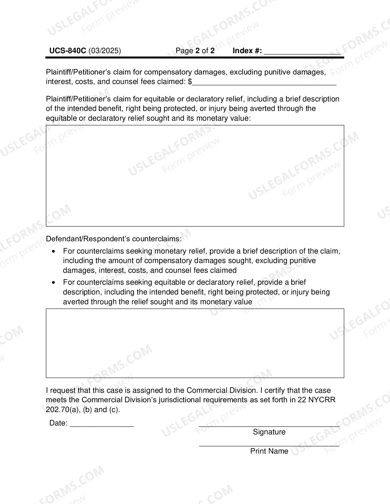 Preview Commercial Division Addendum (UCS-840C)
