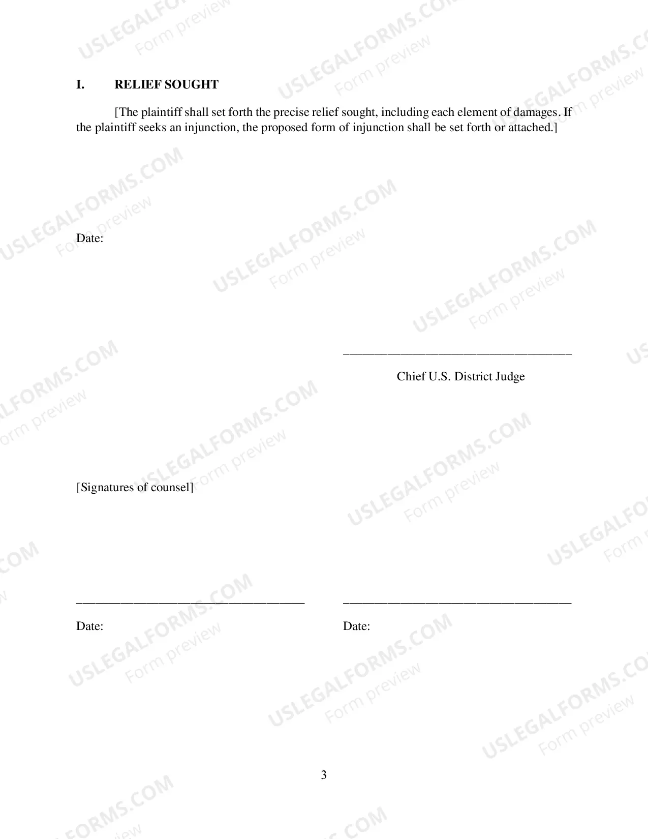 Preview [Proposed] Joint Pretrial Order (Sample And Form) (Judge McMahon)