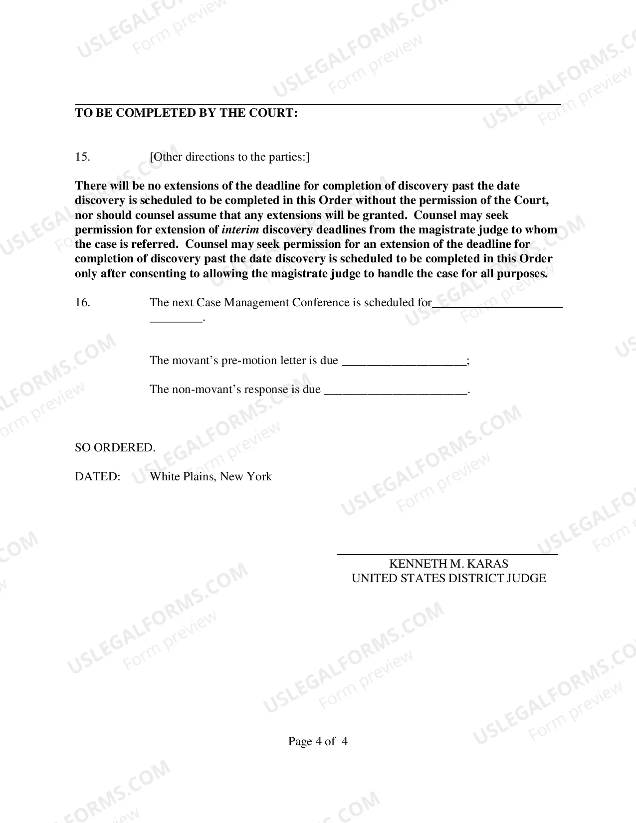 Preview Case Management And Scheduling Order (Judge Karas)