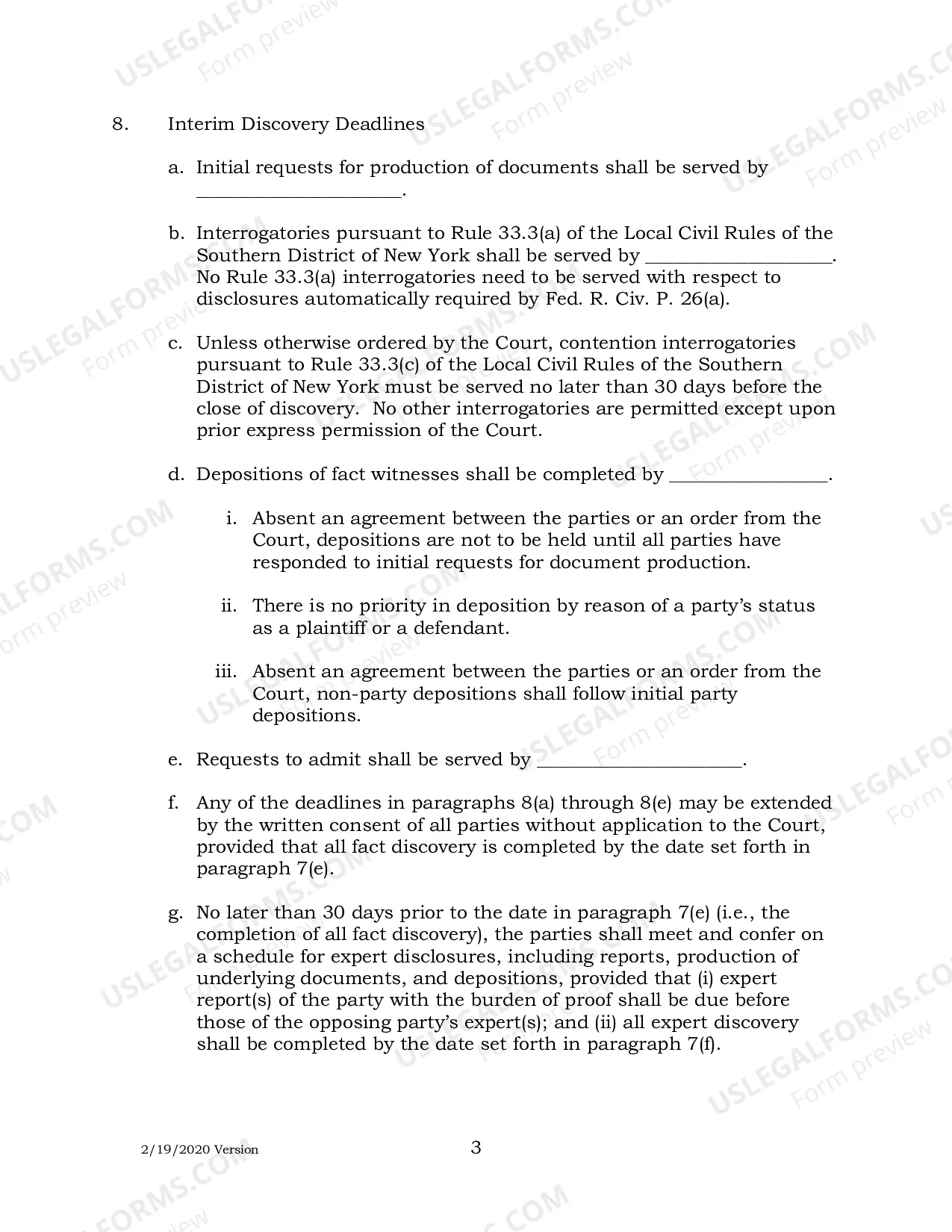 Preview Case Management Plan And Scheduling Order (Judge Failla)