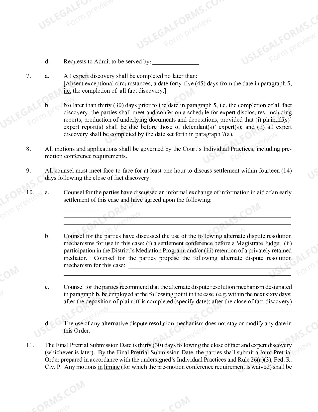 Preview Civil Case Management Plan And Scheduling Order (Judge Crotty)
