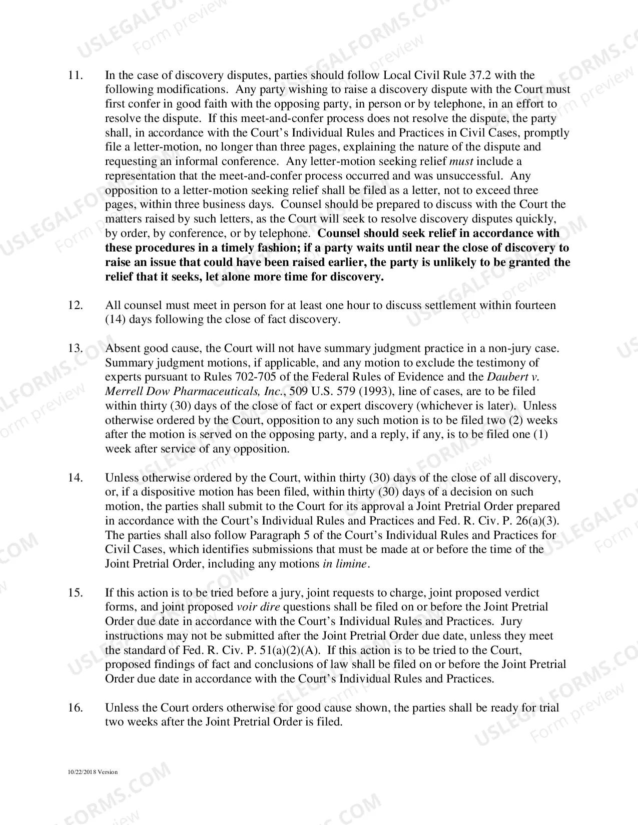 Preview Civil Case Management Plan And Scheduling Order (Judge Furman)