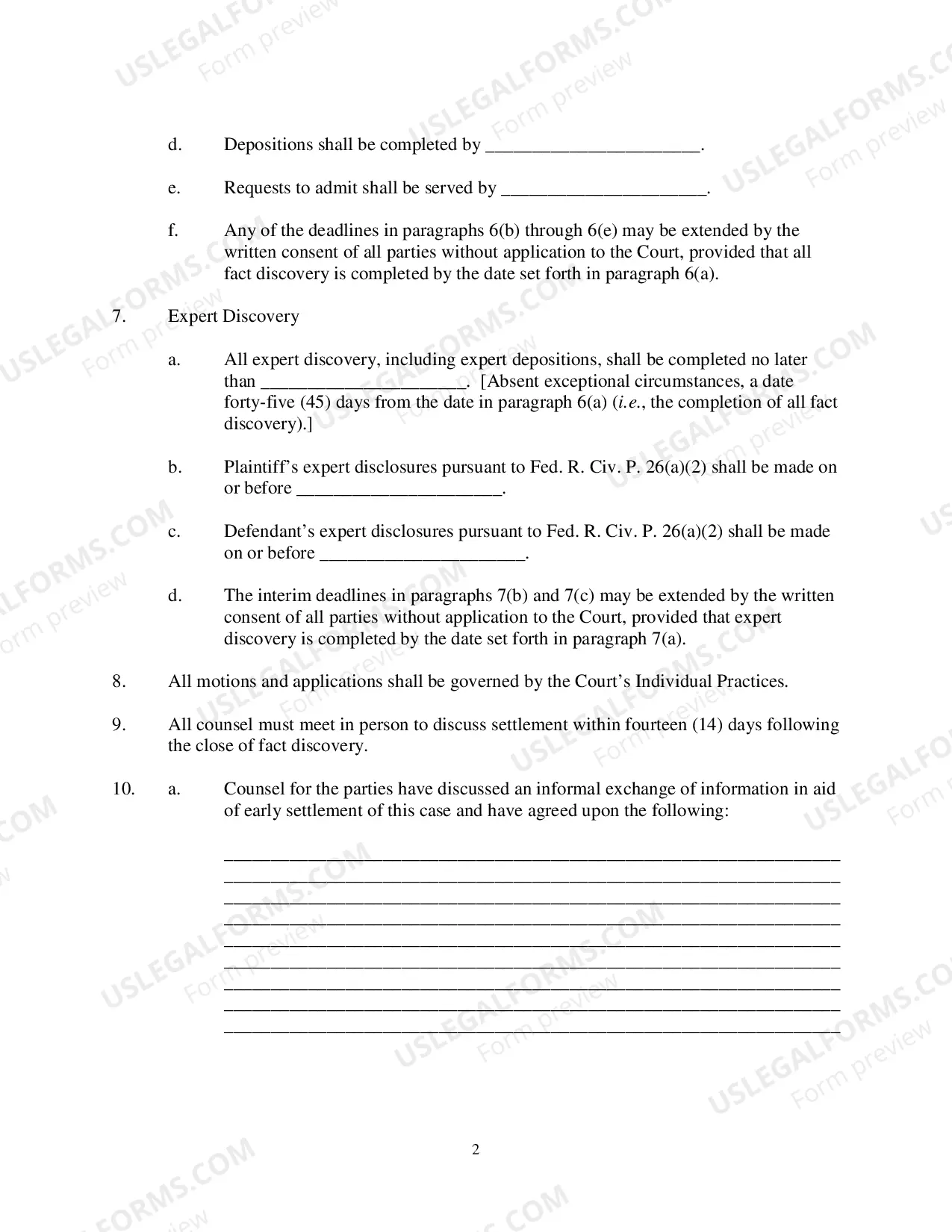 Preview Civil Case Management Plan And Scheduling Order (Judge Oetken)