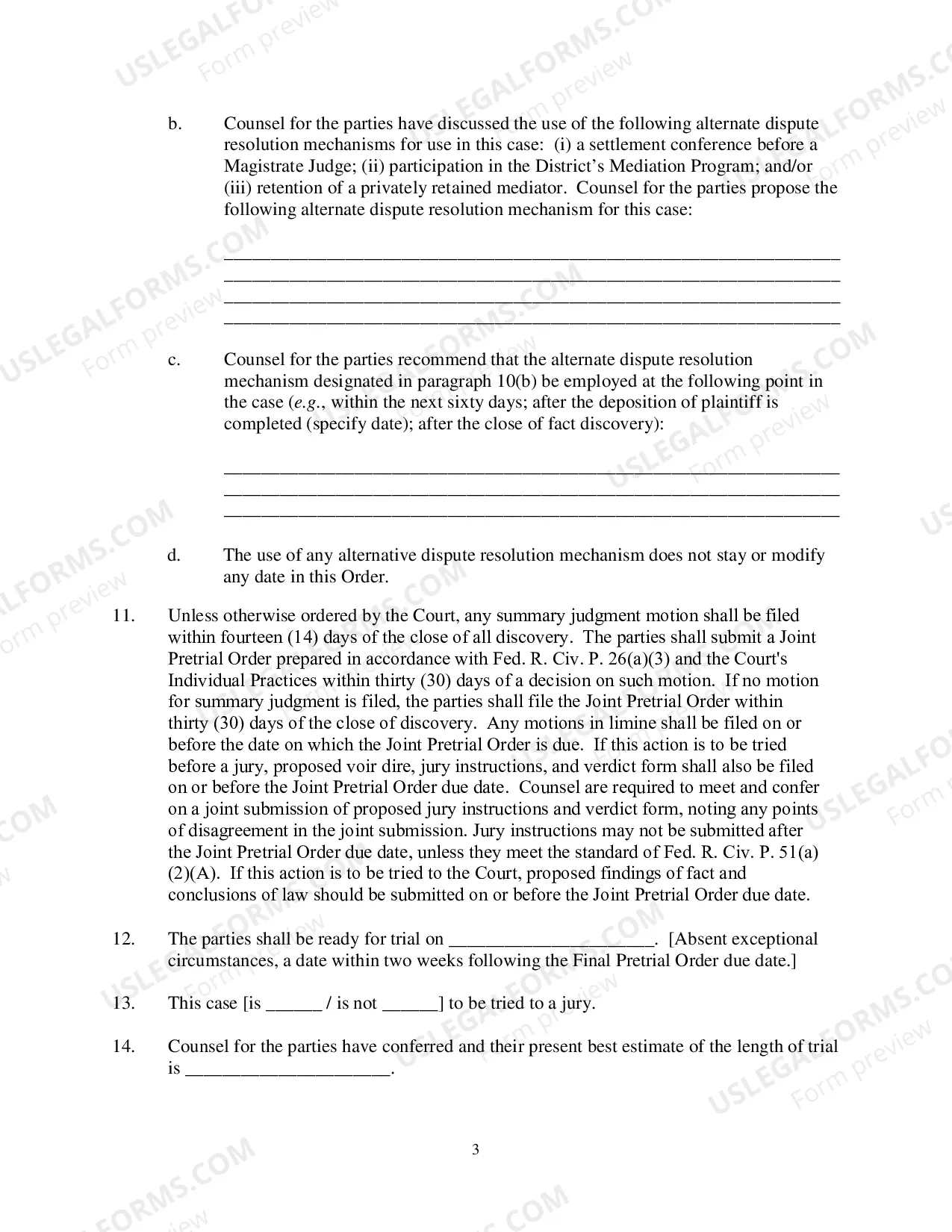 Preview Civil Case Management Plan And Scheduling Order (Judge Oetken)