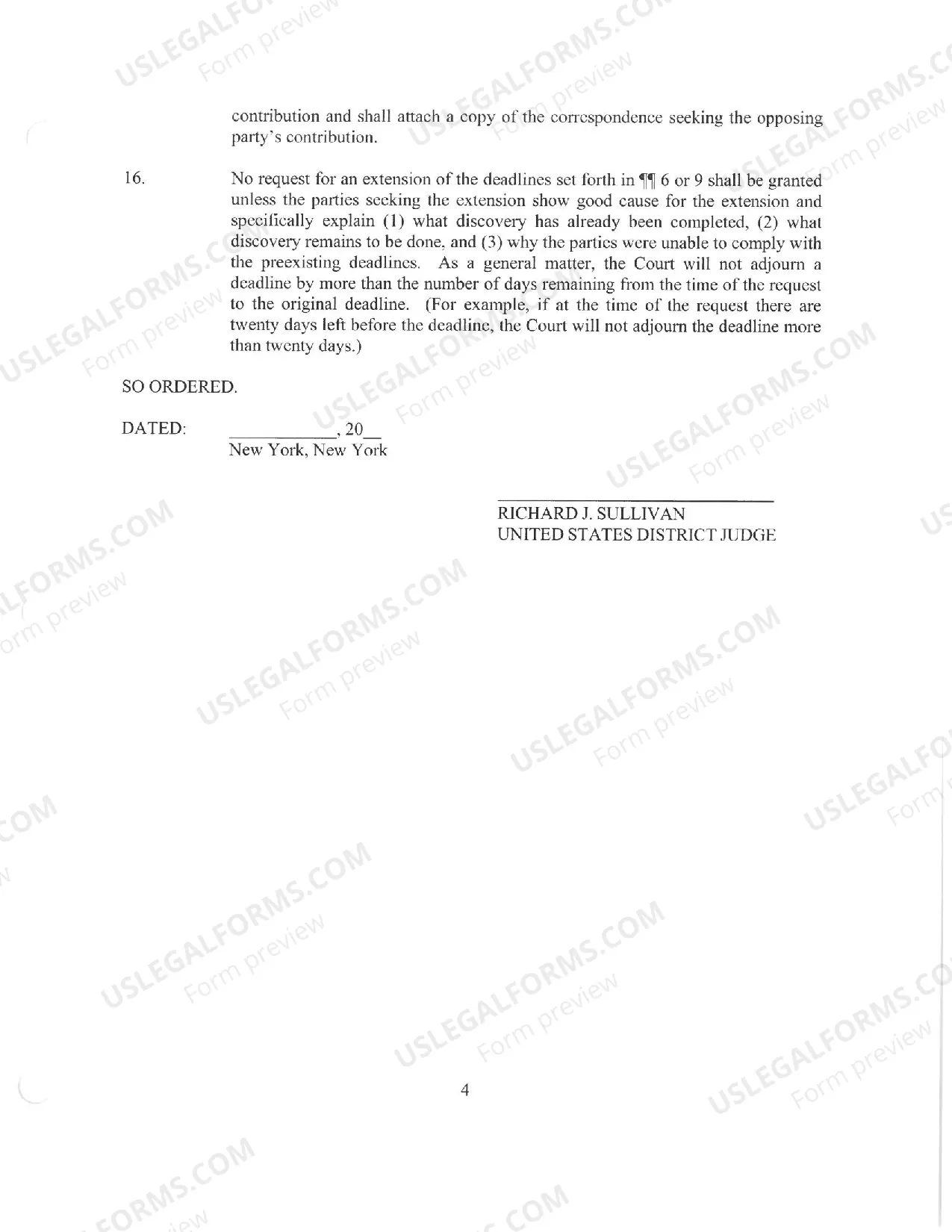 Preview Civil Case Management Plan And Scheduling Order (Judge Sullivan)