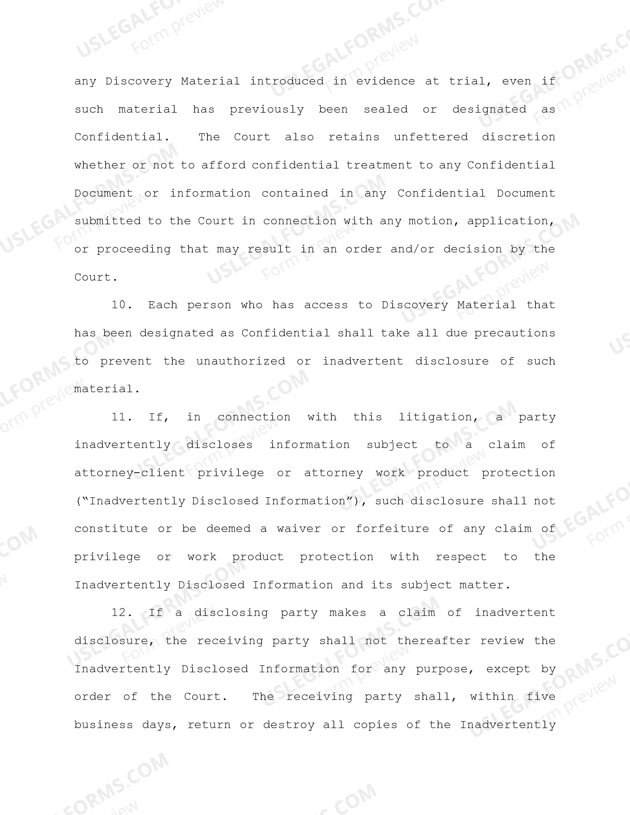 Preview Protective Order And Non-Disclosure Agreement (Judge Rakoff)