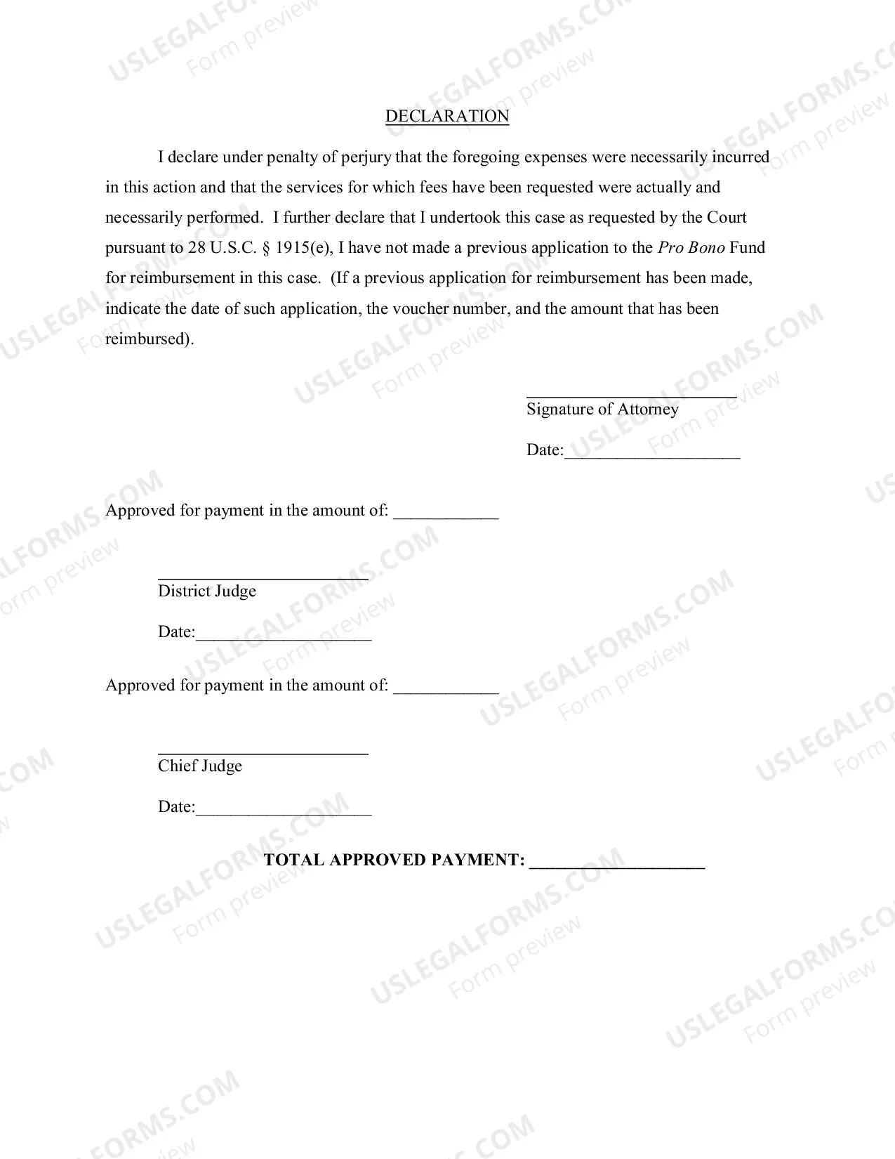 Preview Application for Reimbursement