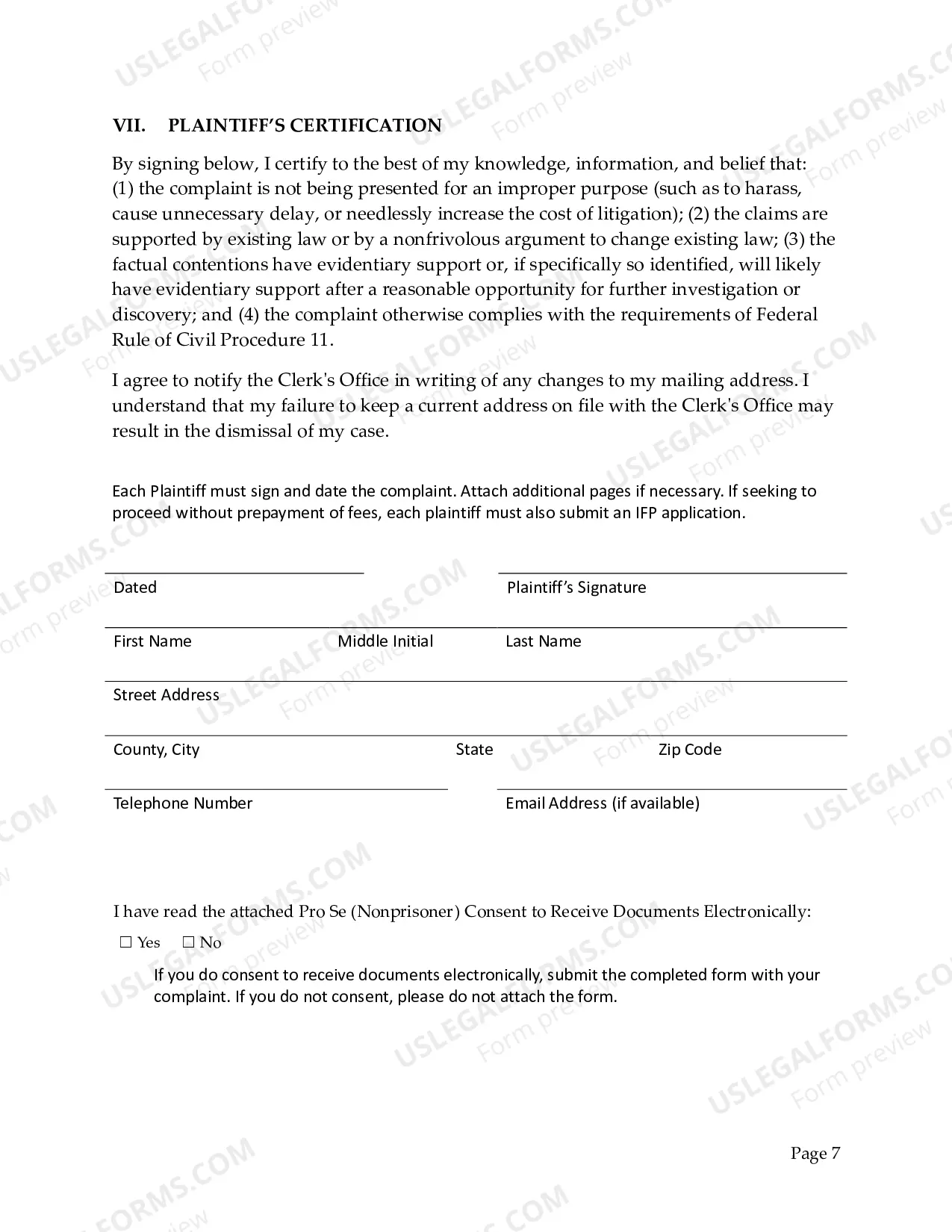 Preview Complaint - Employment Discrimination