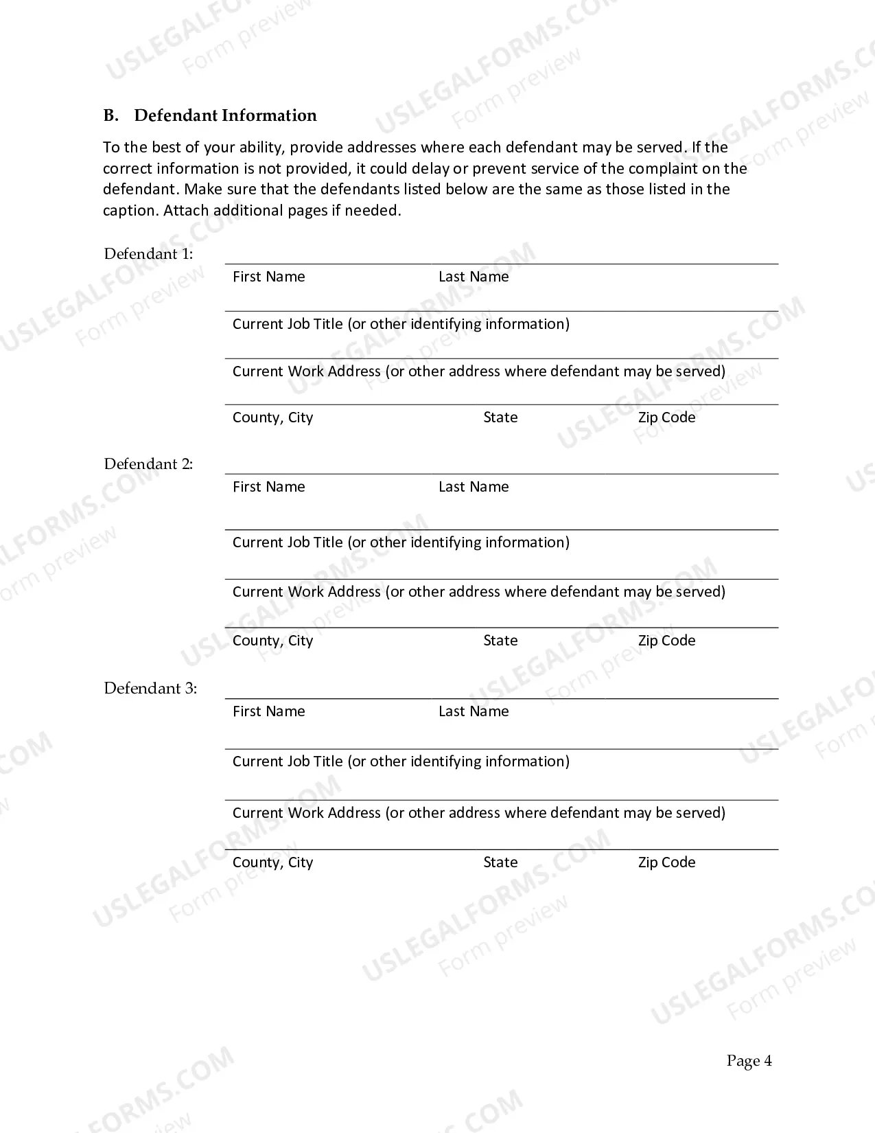 Preview Complaint - General
