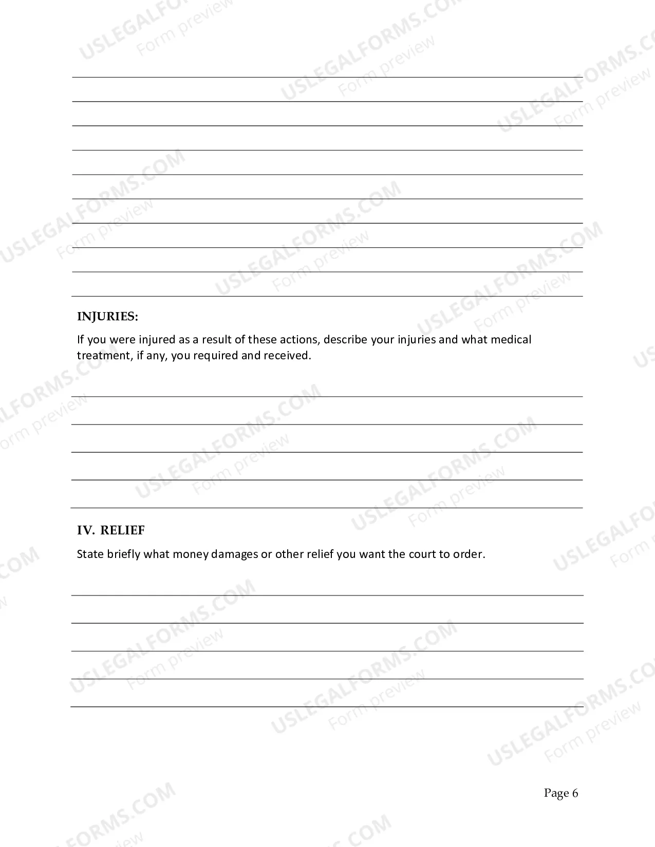 Preview Complaint - General