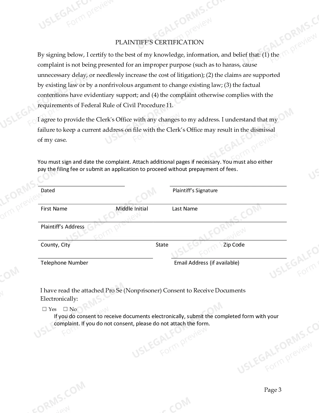 Preview Complaint - Social Security