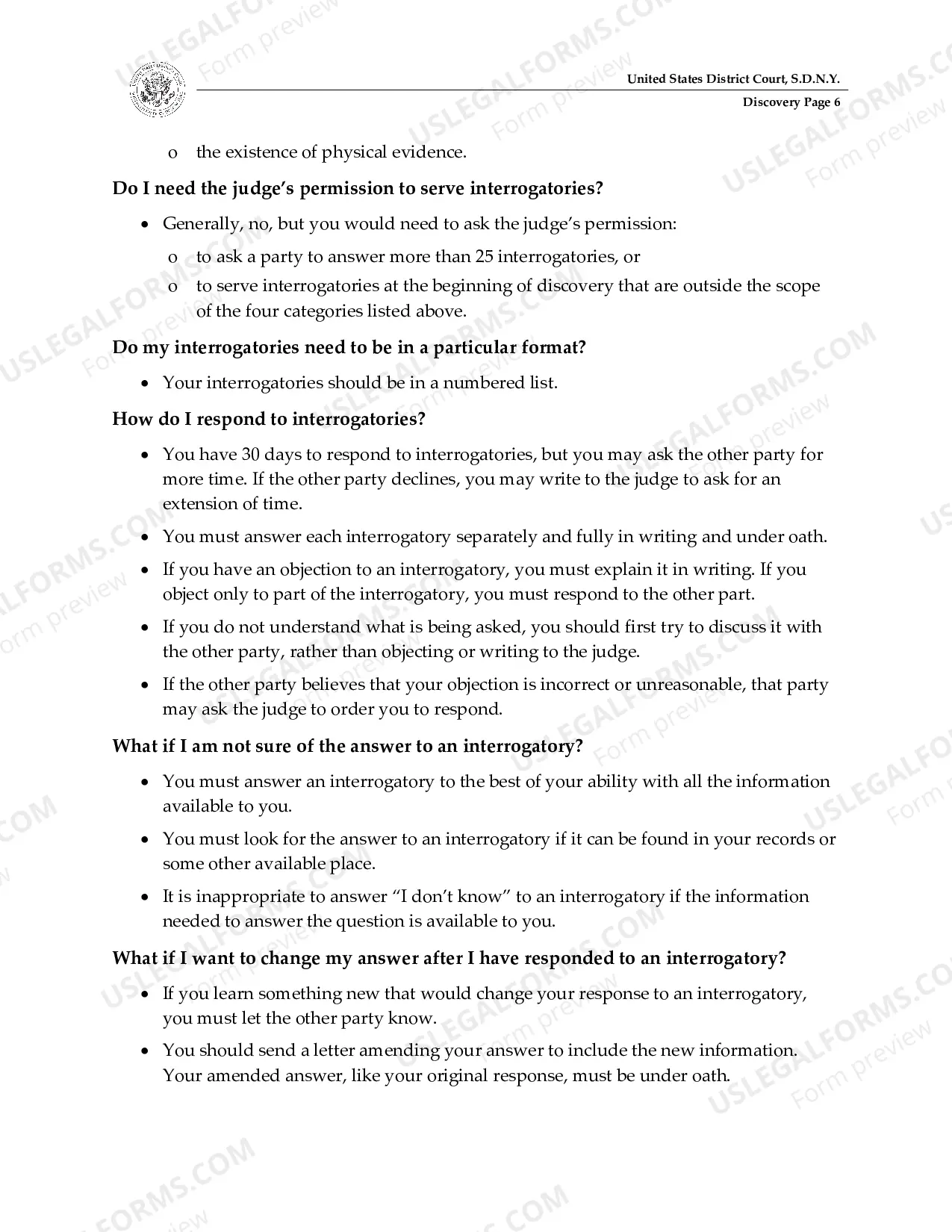 Preview Discovery Guide for Pro Se Litigants