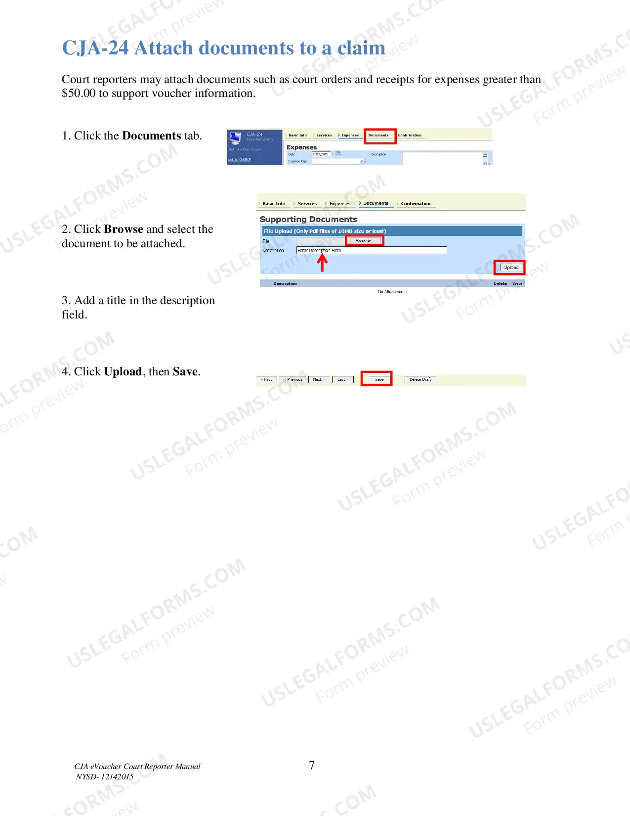 Preview EVoucher Court Reporter Manual
