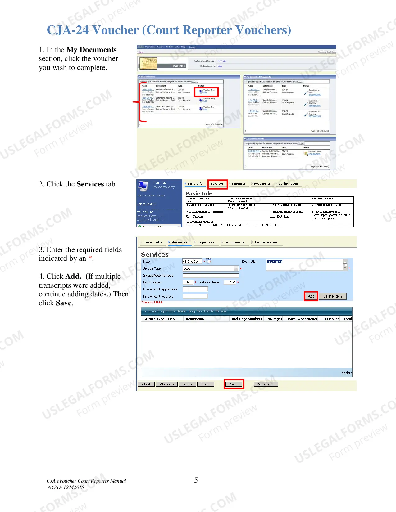 Preview EVoucher Court Reporter Manual