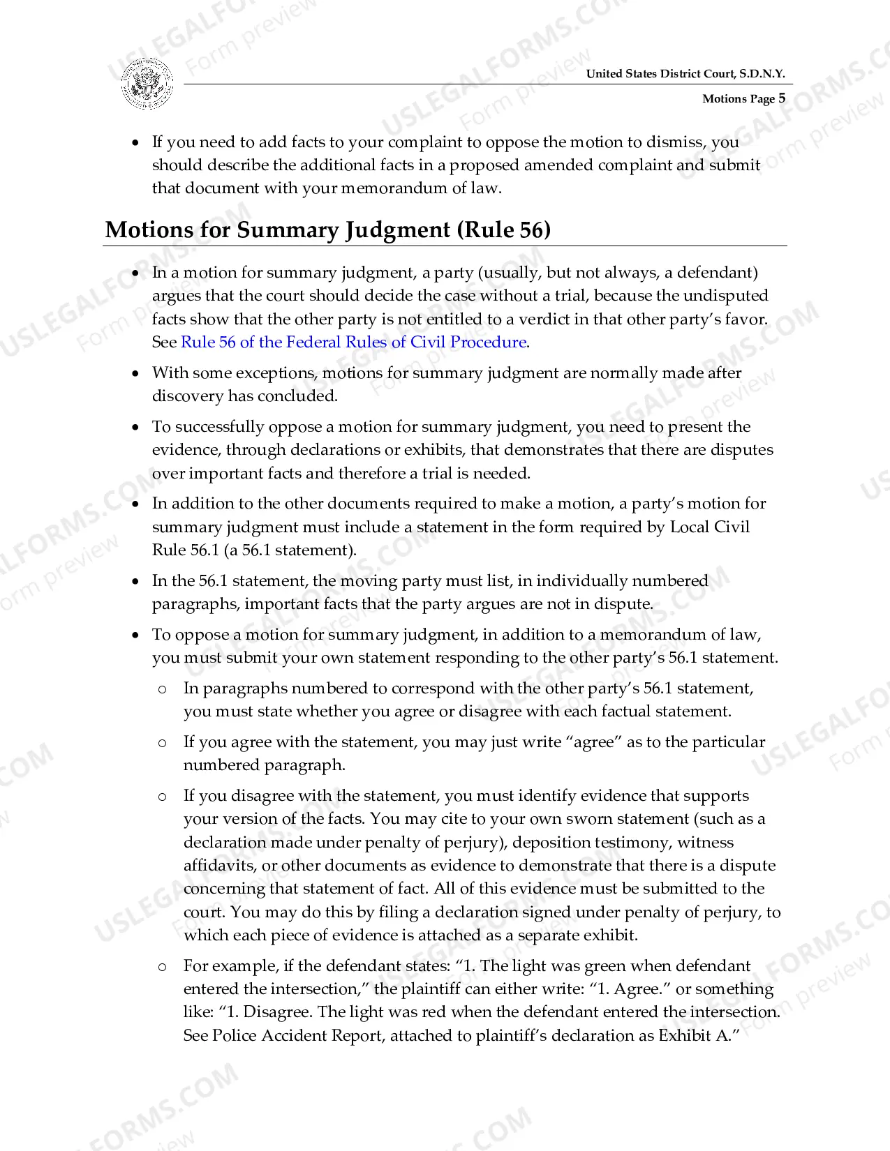 Preview Motions Guide for Pro Se Litigants