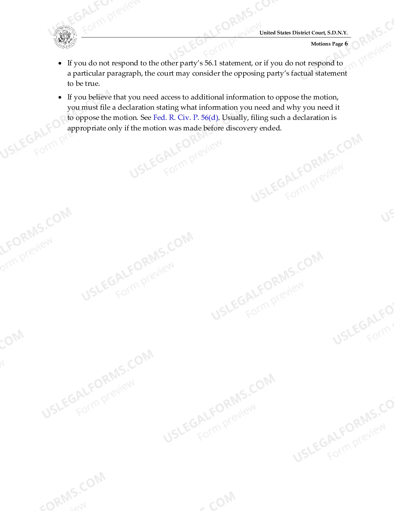 Preview Motions Guide for Pro Se Litigants