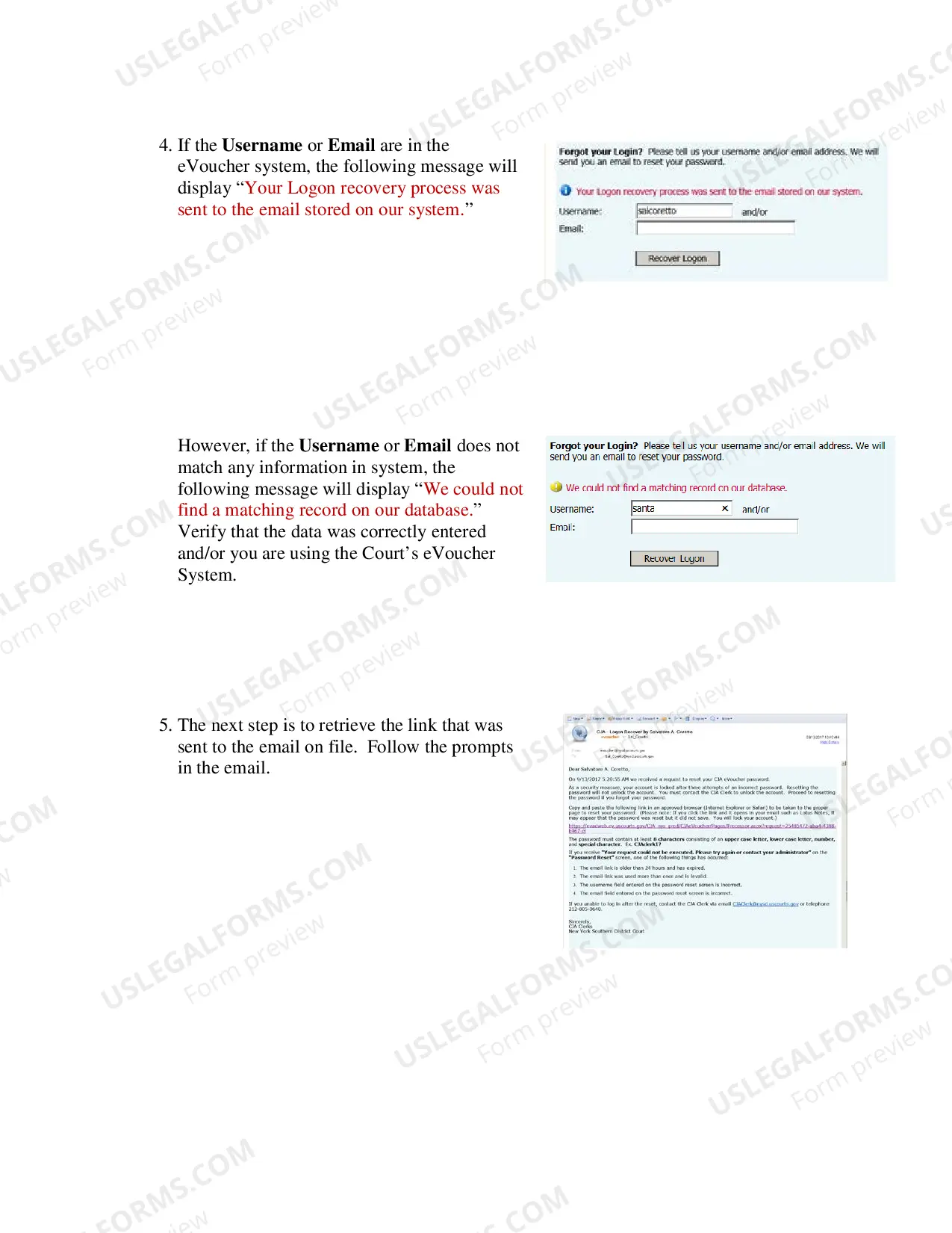 Preview Resetting a Forgotten or Expired Password