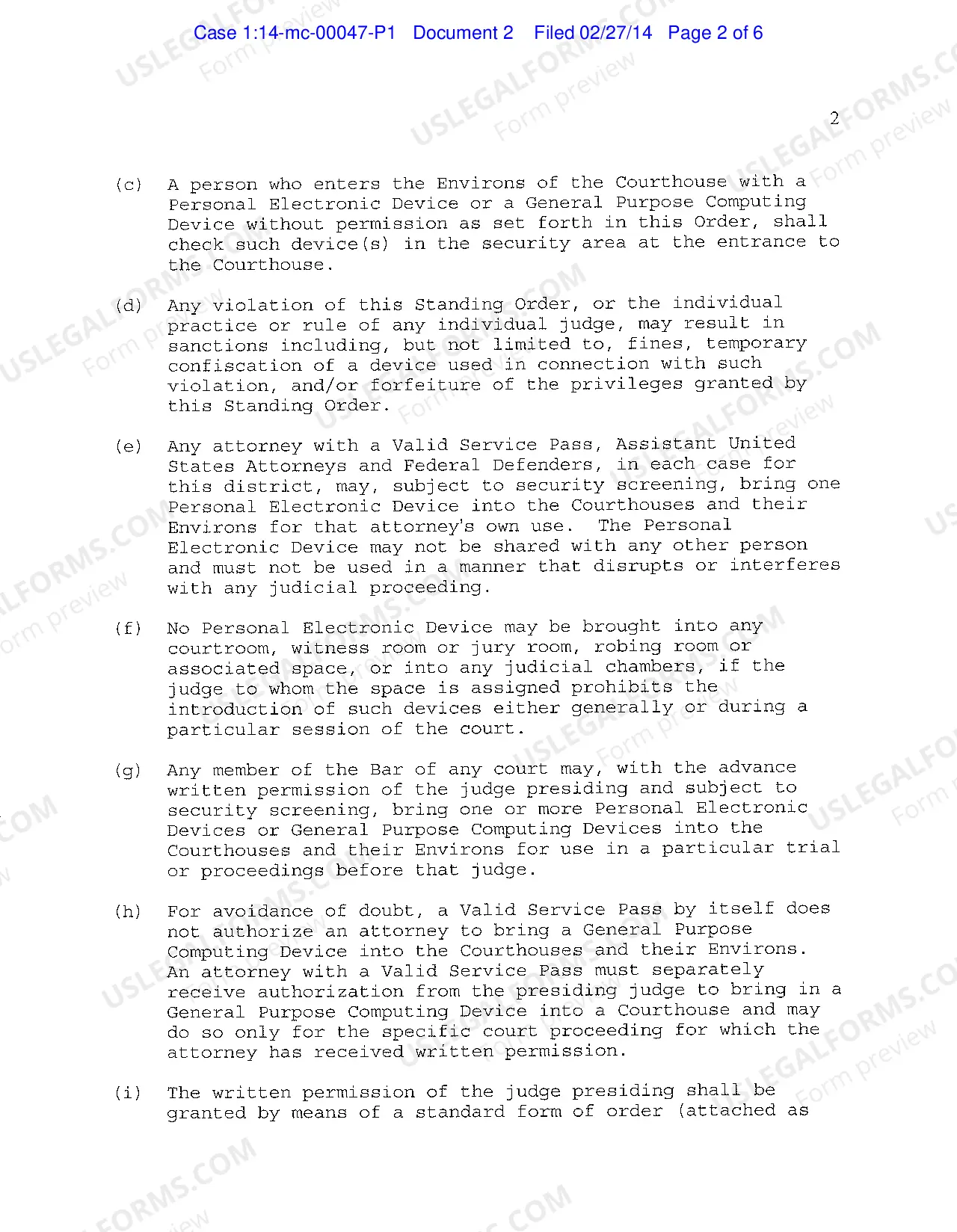 Preview Standing Order: Electronic Devices General Purpose