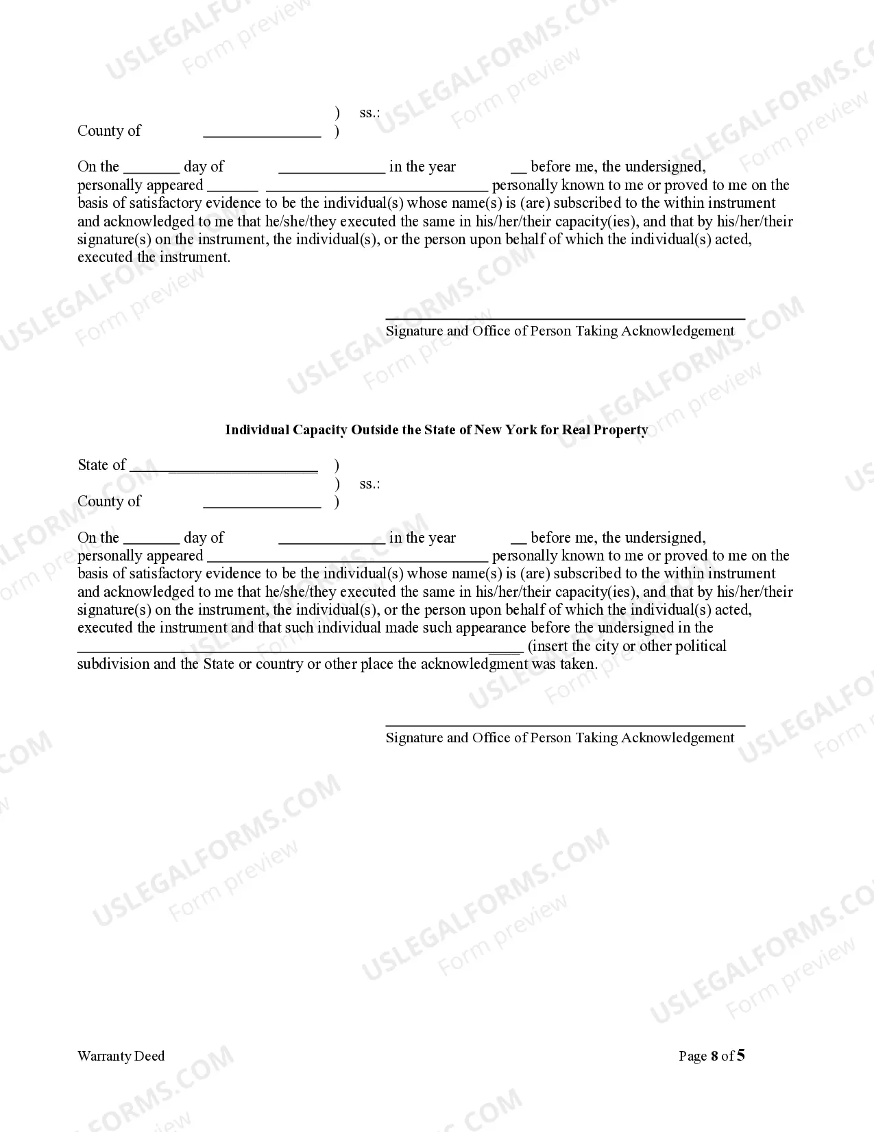 Preview Warranty Deed for Husband and Wife Converting Property from Tenants in Common to Joint Tenancy
