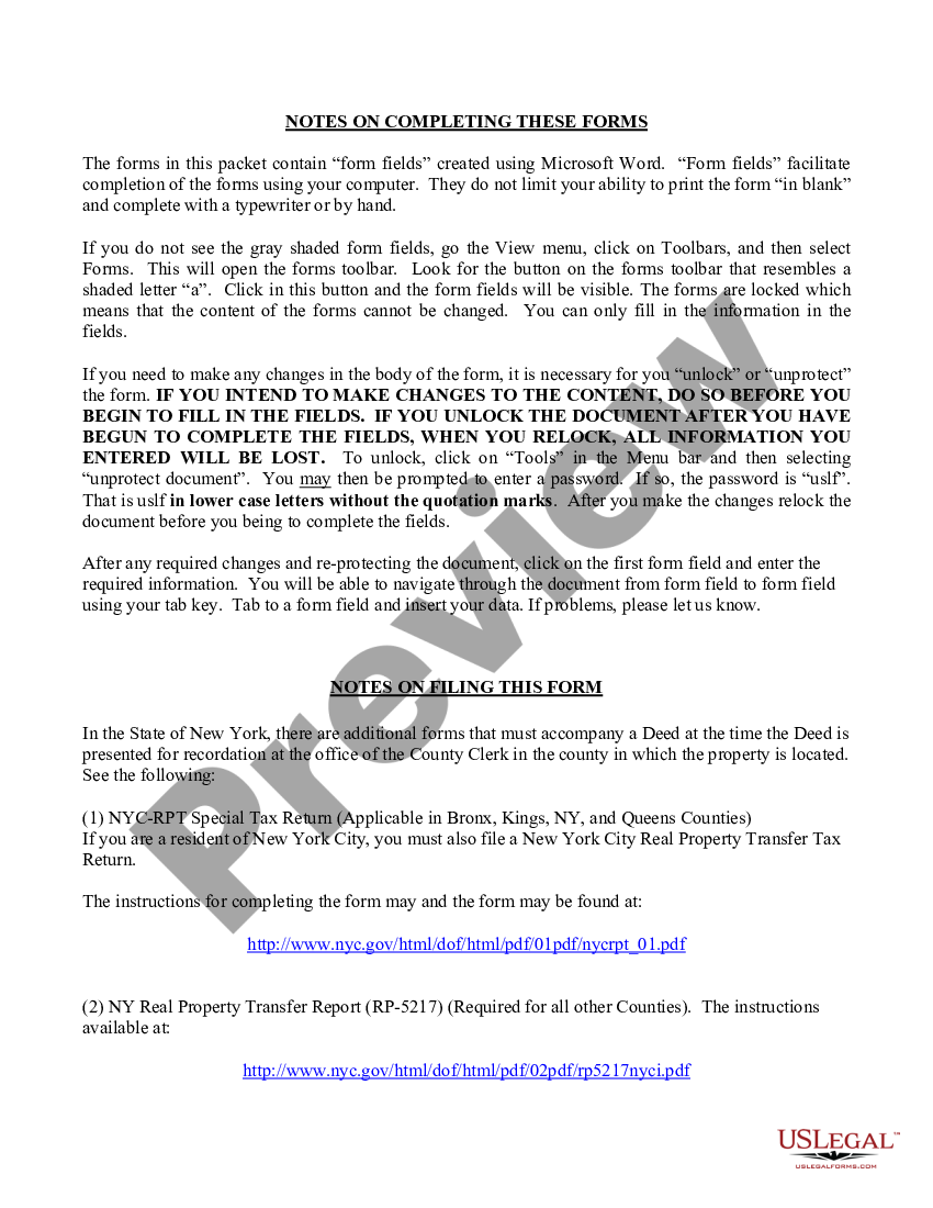 New York Warranty Deed For Husband And Wife To A Trust Deed Trust Real Estate Us Legal Forms 0016