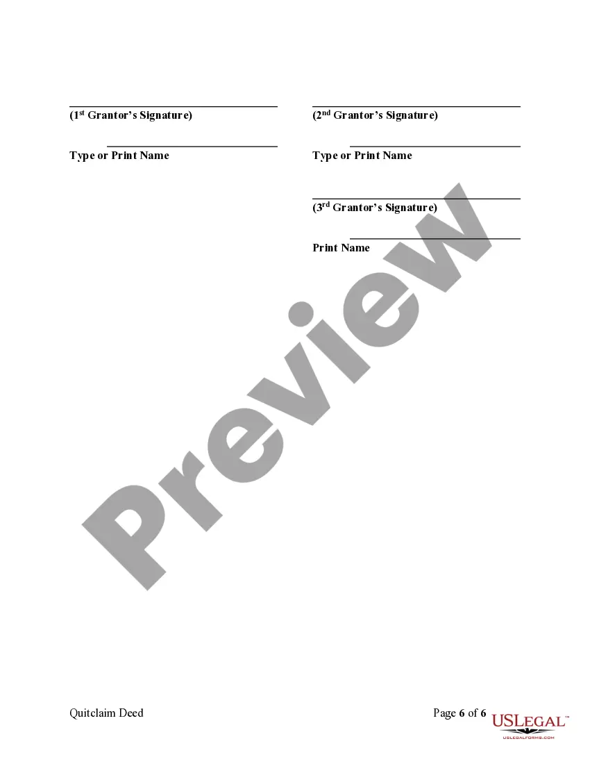 Preview Quitclaim Deed for Three Individuals to Husband and Wife as Joint Tenants with Right of Survivorship