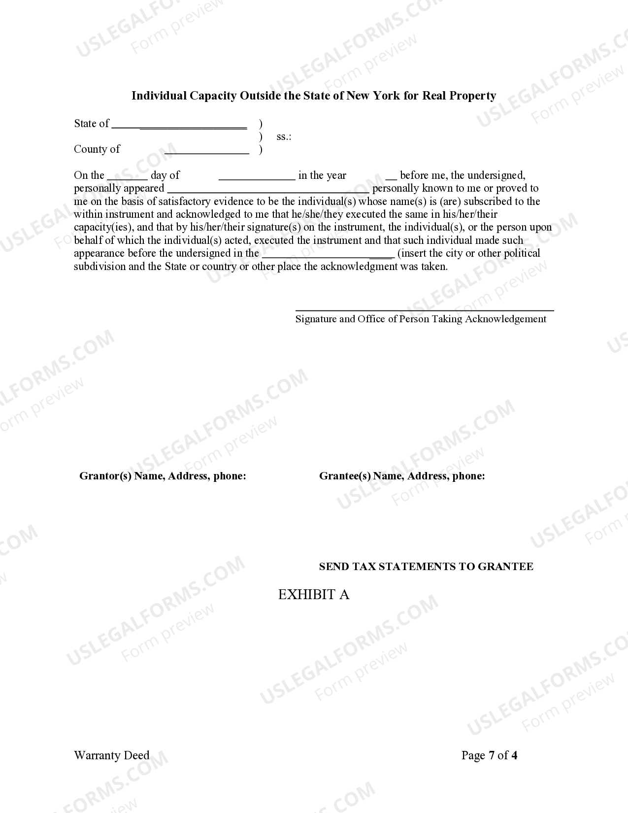 New York Warranty Deed from two Individuals to One Individual