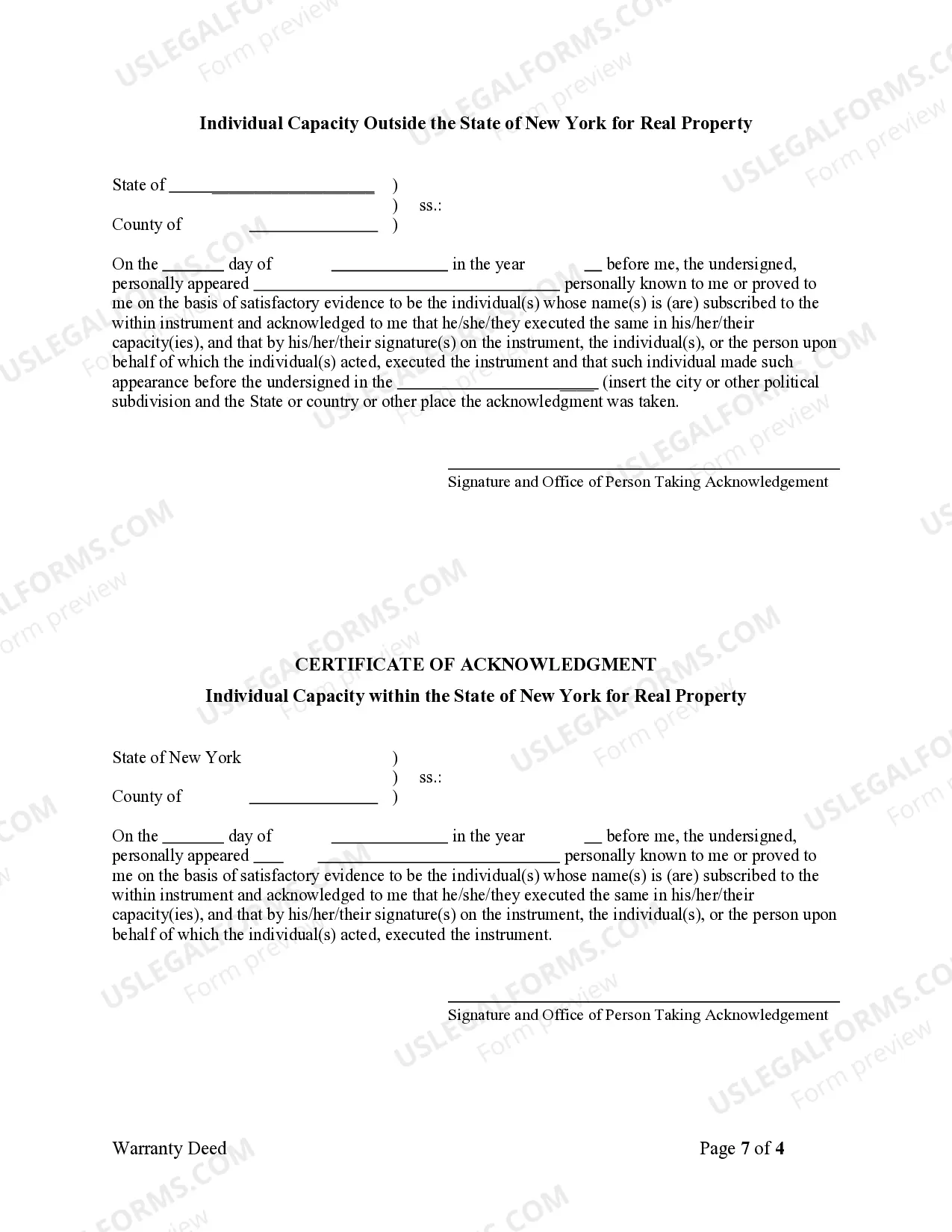 Preview Warranty Deed for Husband and Wife to Three Individuals as Tenants in Common