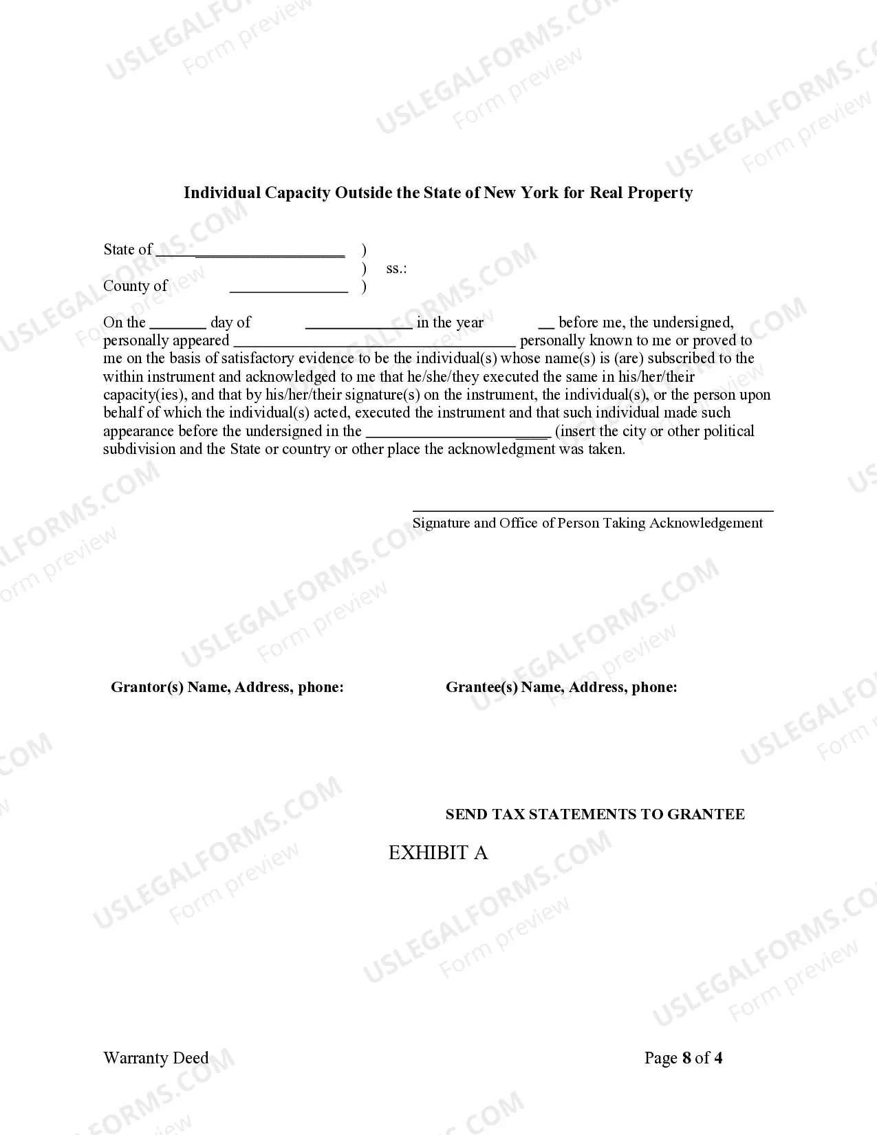 Preview Warranty Deed for Husband and Wife to Three Individuals as Tenants in Common