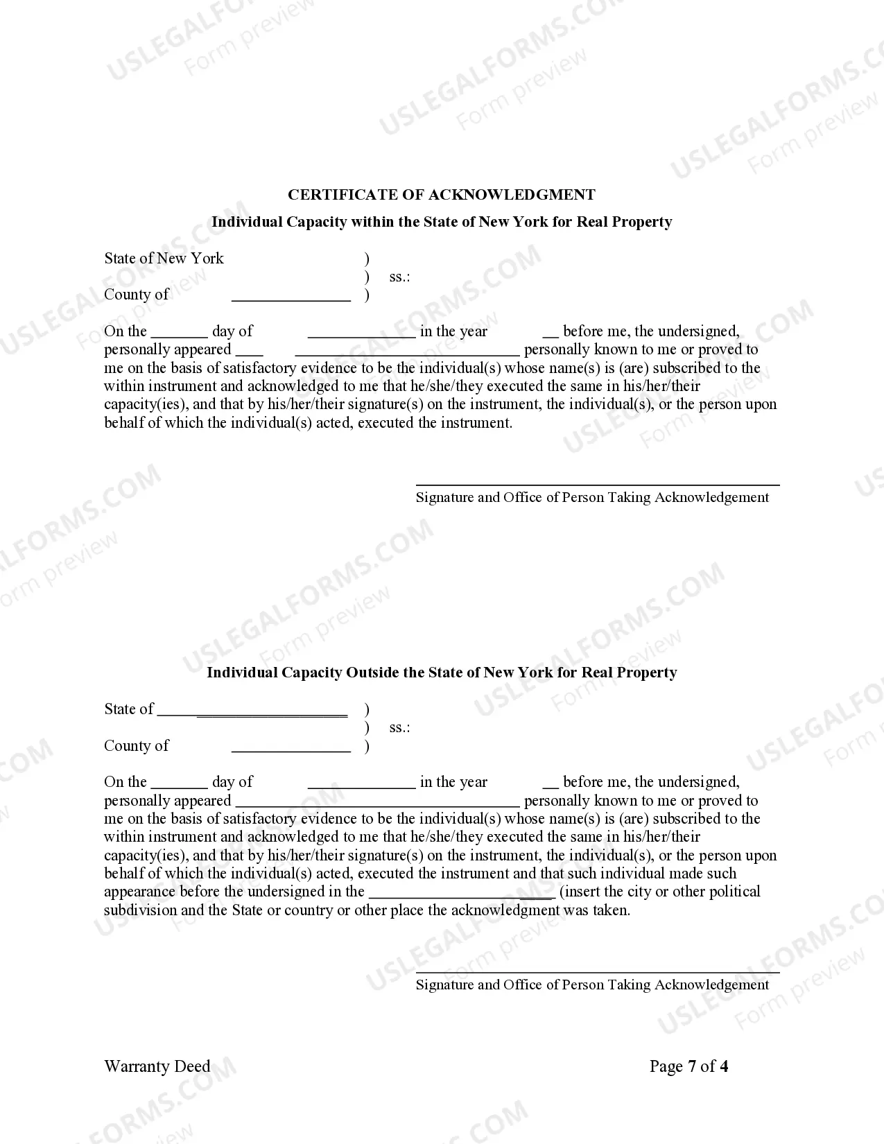 Preview Warranty Deed from Individual to Three Individuals as Joint Tenants