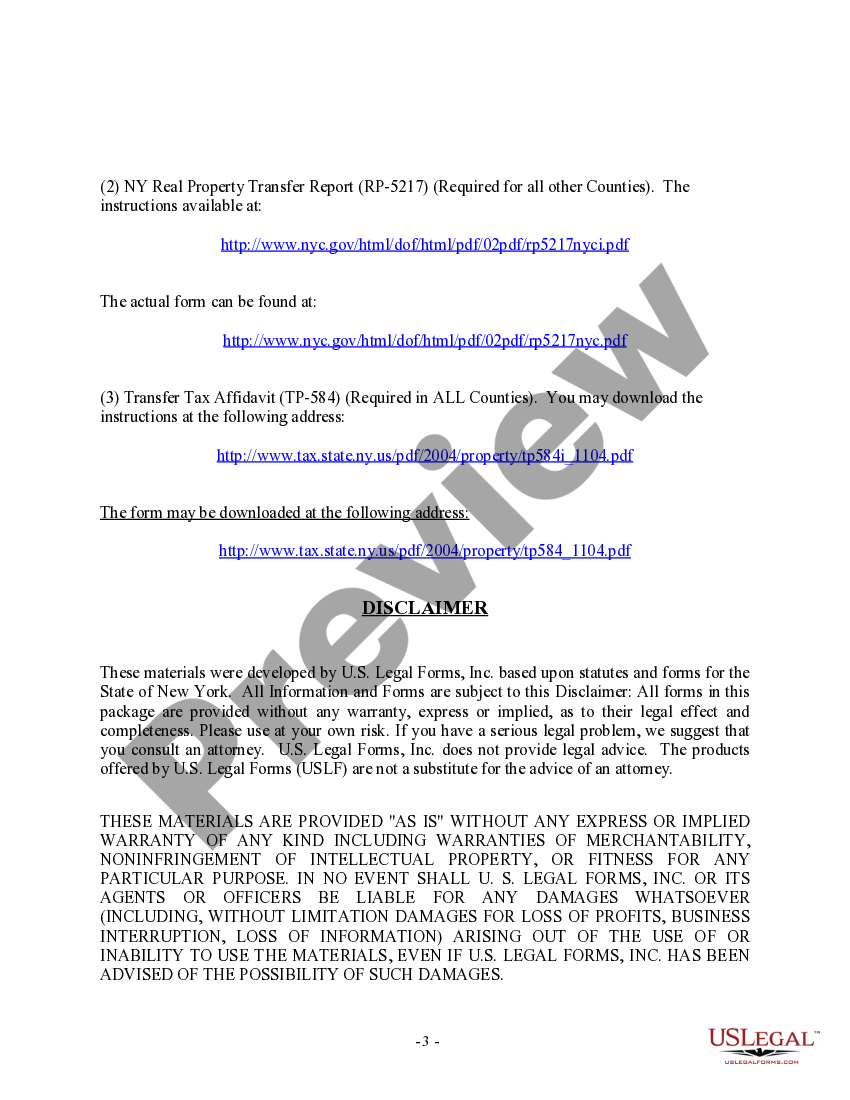 New York Warranty Deed US Legal Forms