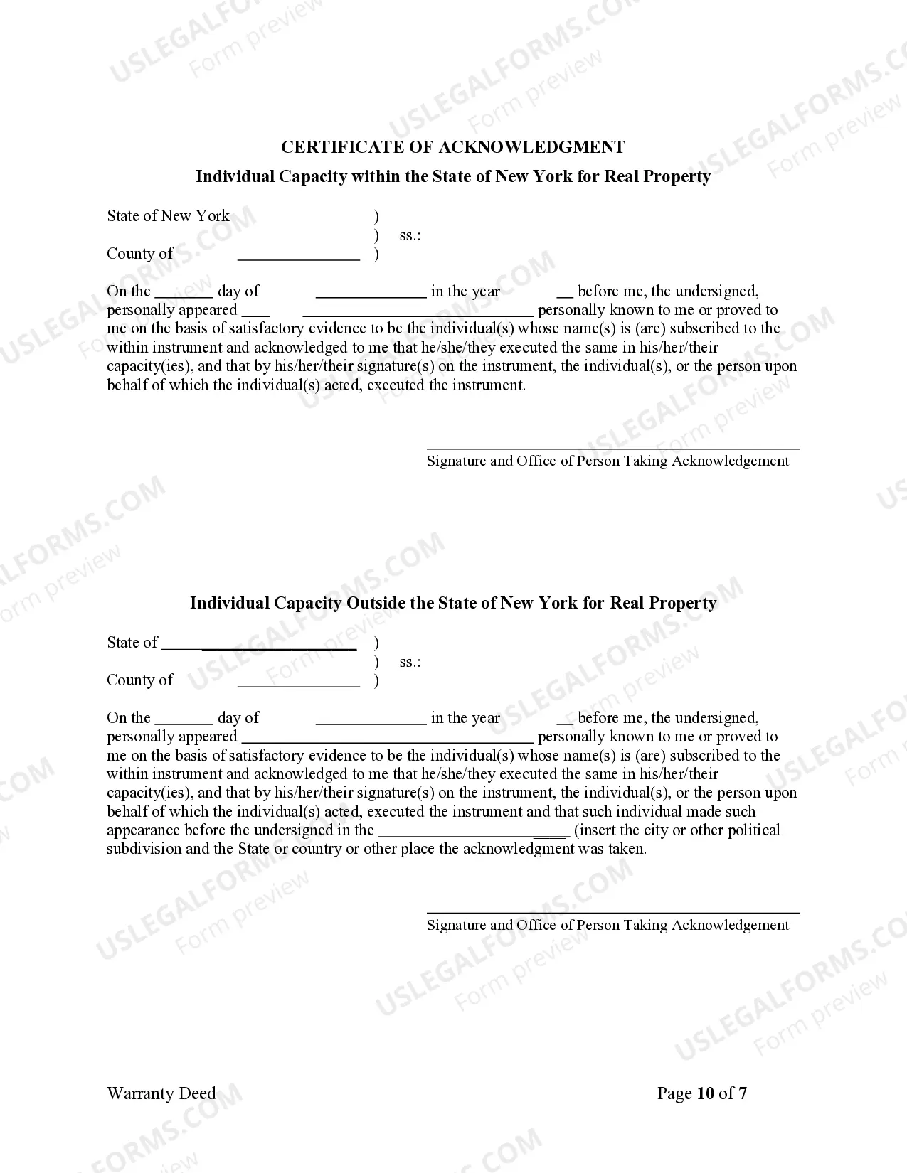 Preview Warranty Deed for Four Individuals to Two Individuals as Tenants in Common