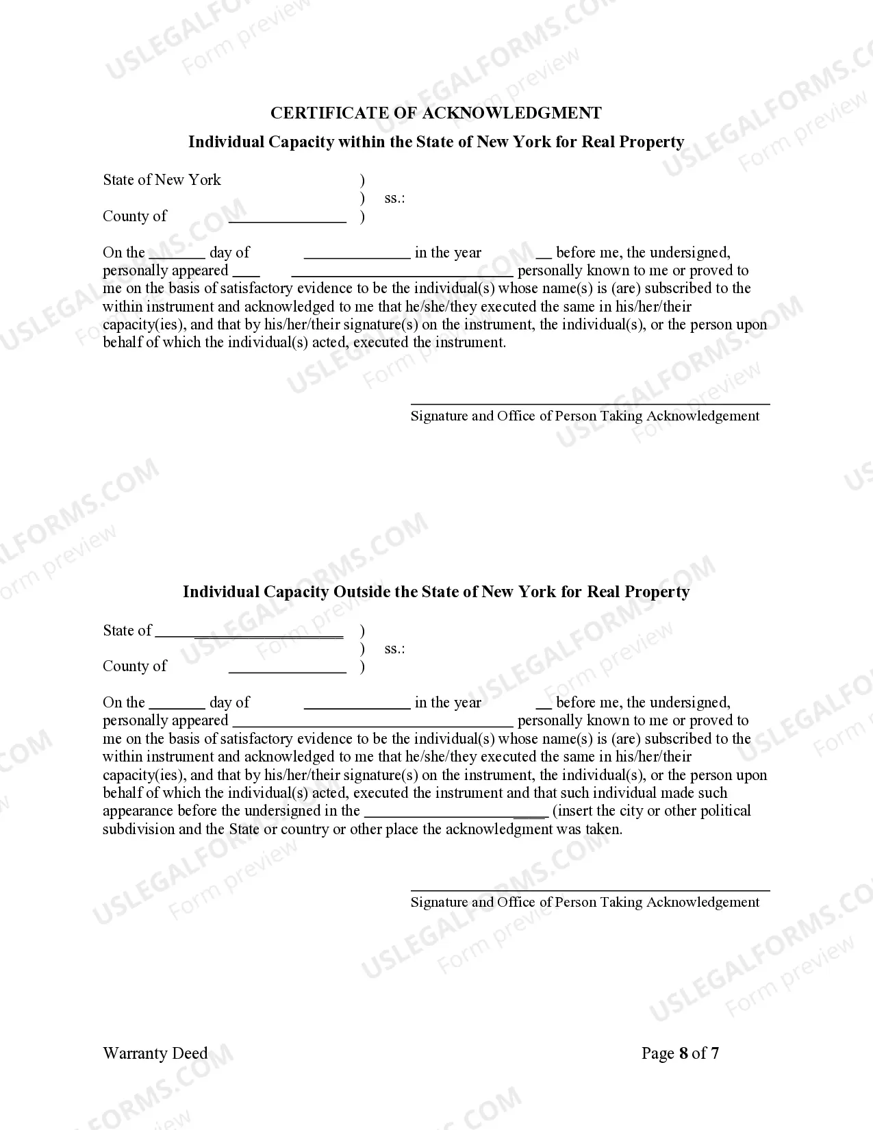 Preview Warranty Deed for Four Individuals to Two Individuals as Tenants in Common