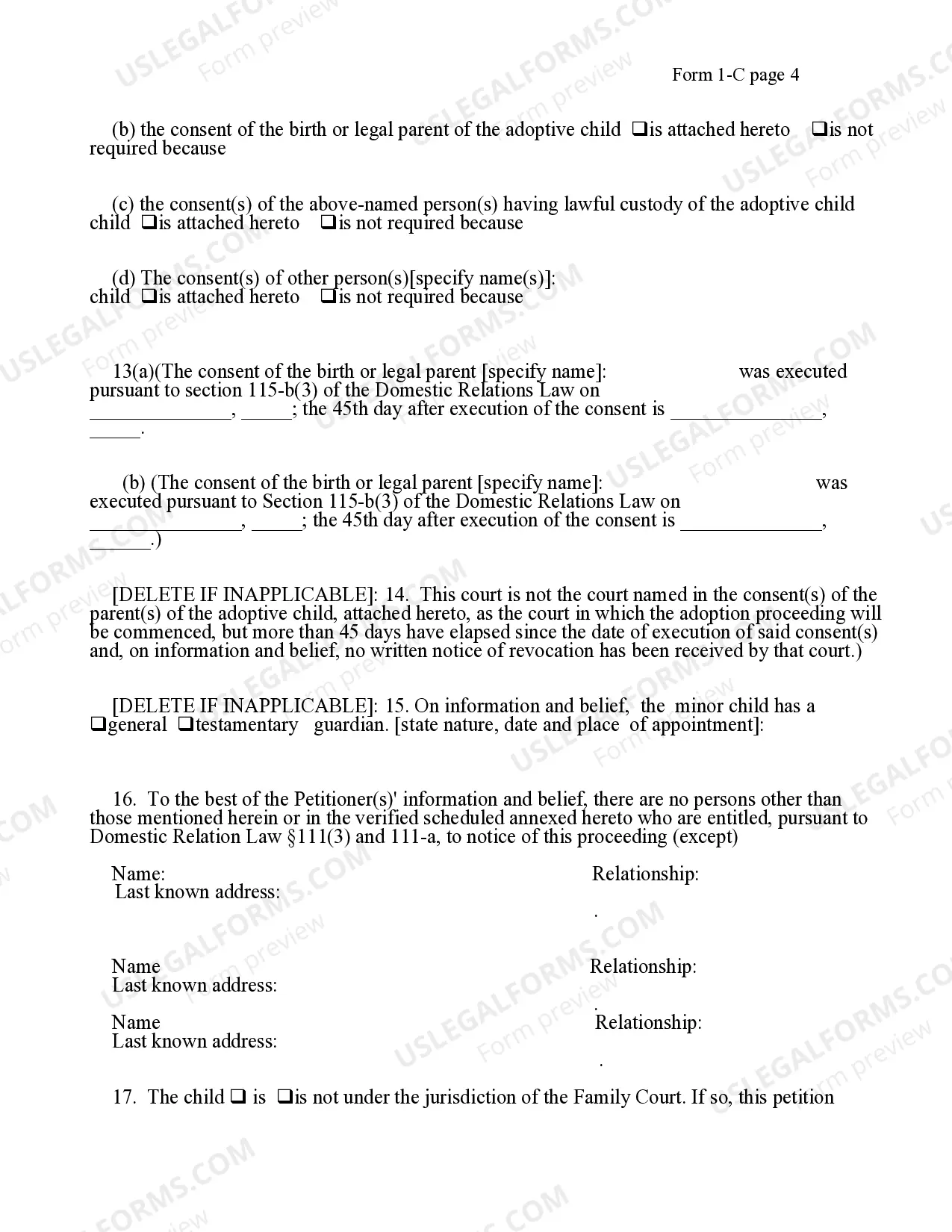Preview Petition for Adoption - Private-Placement