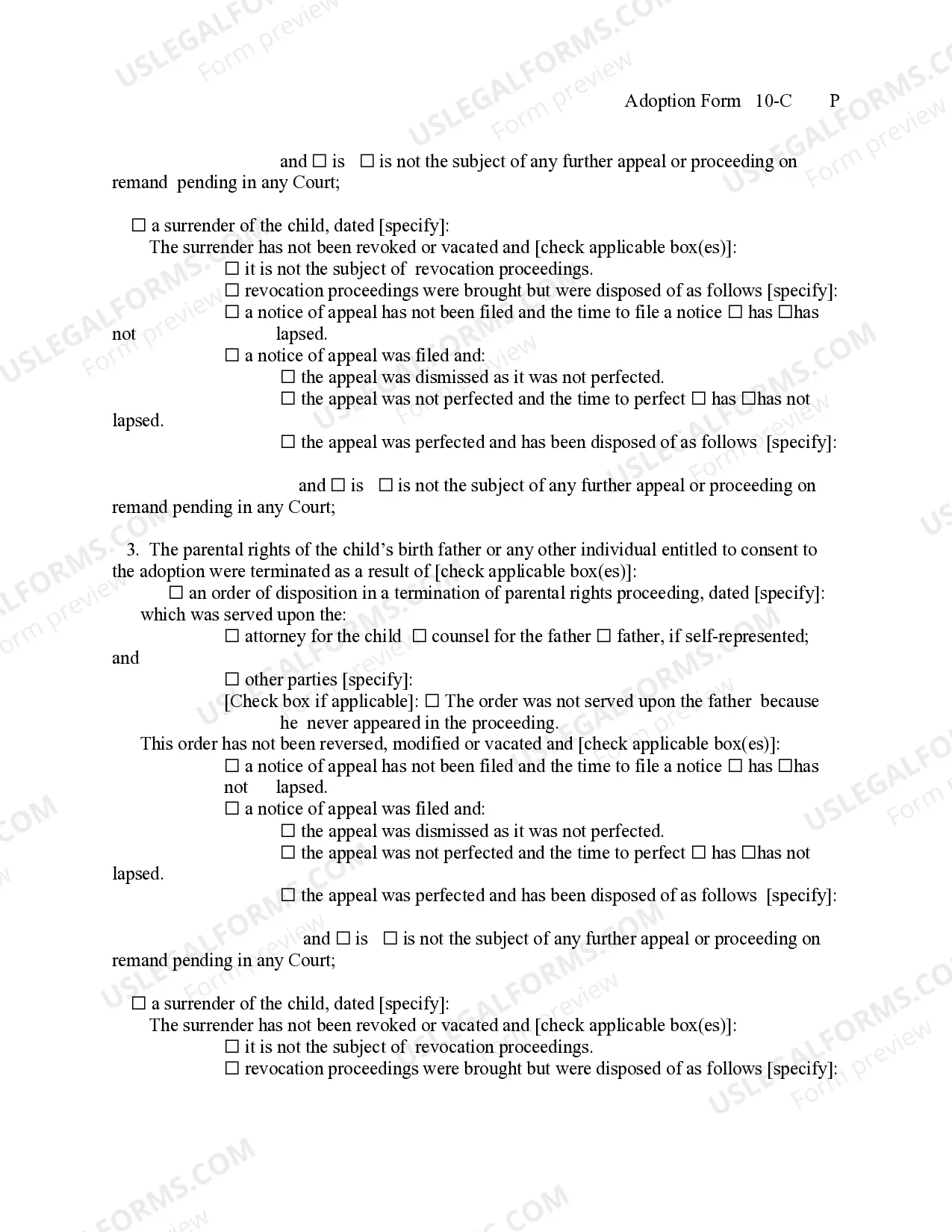 Preview Affidavit Regarding Status of Appeal