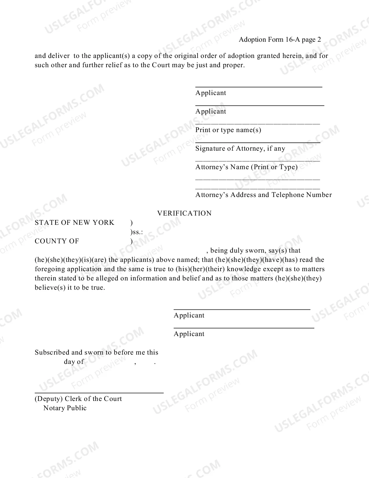 Preview Application for Certified Copy of Adoption Order - After sealing of records