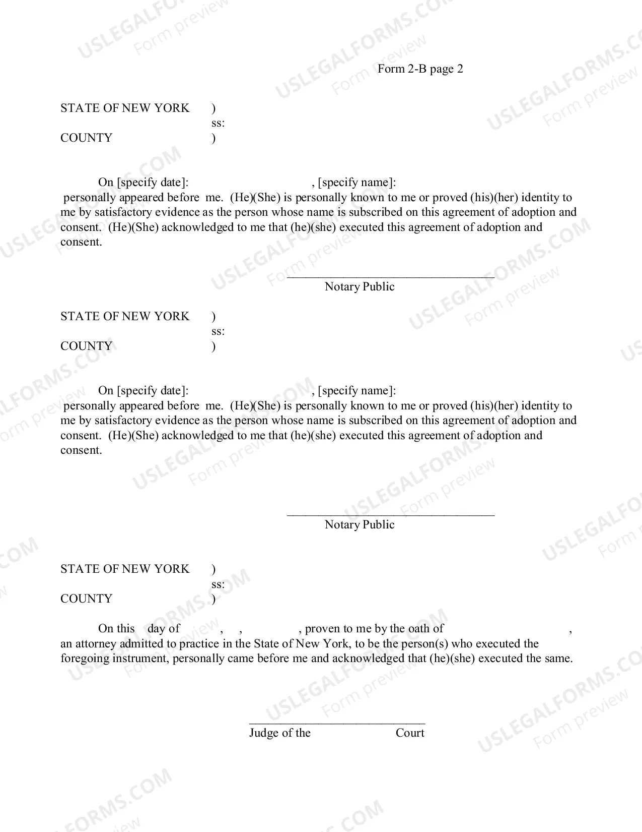 Preview Agreement of Adoption - Private-Placement