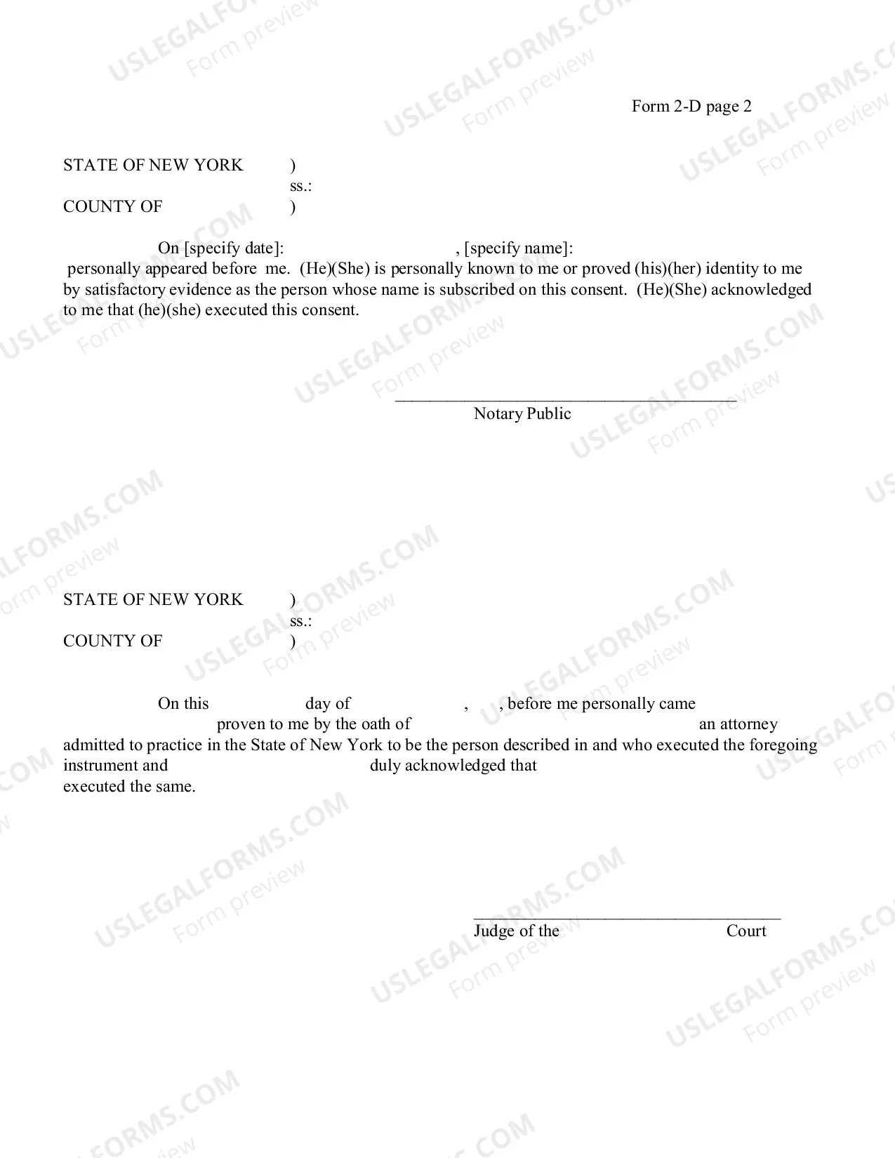 Preview Consent of Child Over 14 - Private-Placement