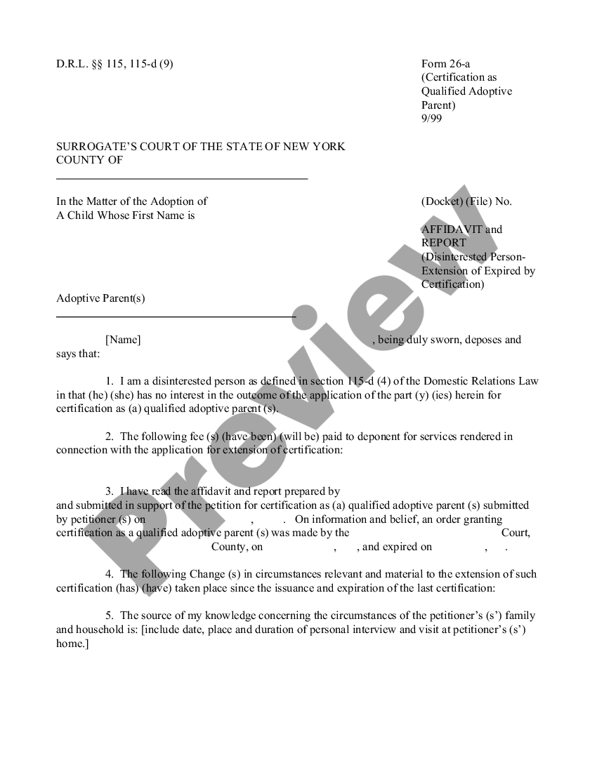 Affidavit Of Two Disinterested Persons For Solo Parent US Legal Forms