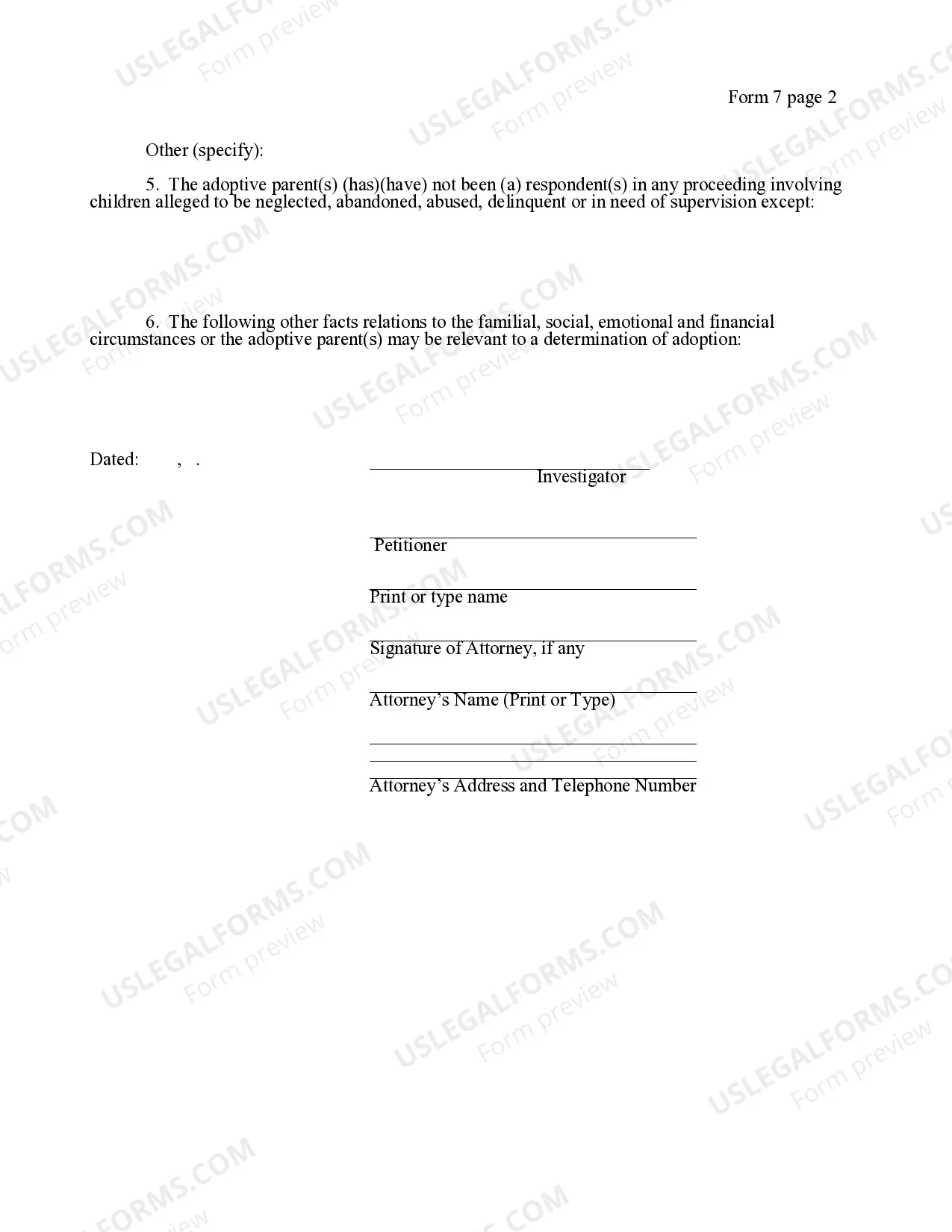 Preview Report of Investigation - Private-Placement