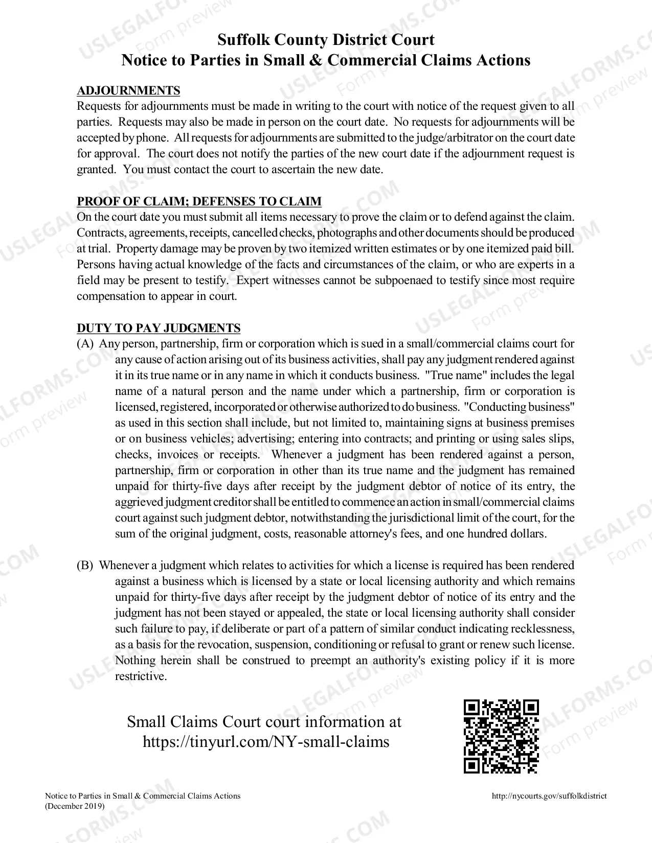 Preview Complaint (Small Claim Commercial Claim Consumer Transaction)