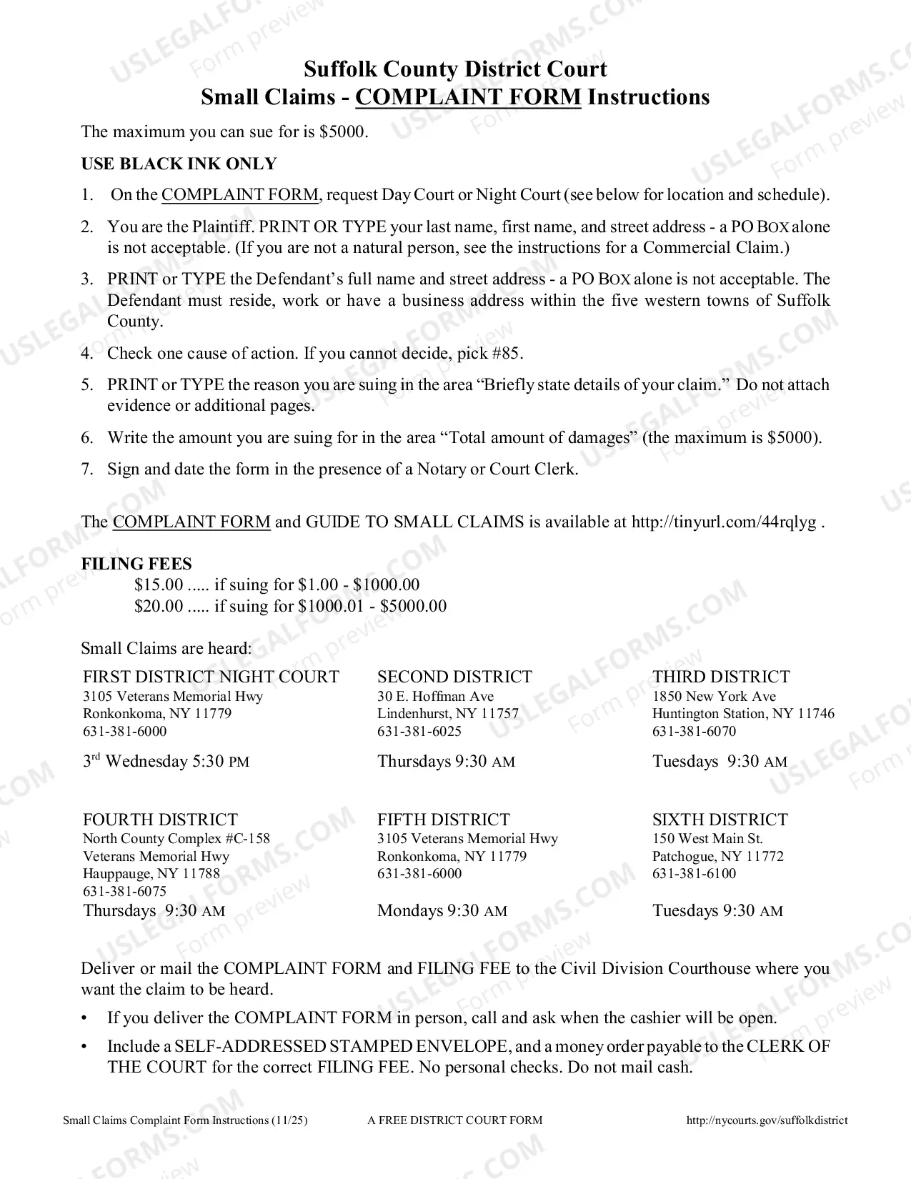 Preview Complaint (Small Claim Commercial Claim Consumer Transaction)